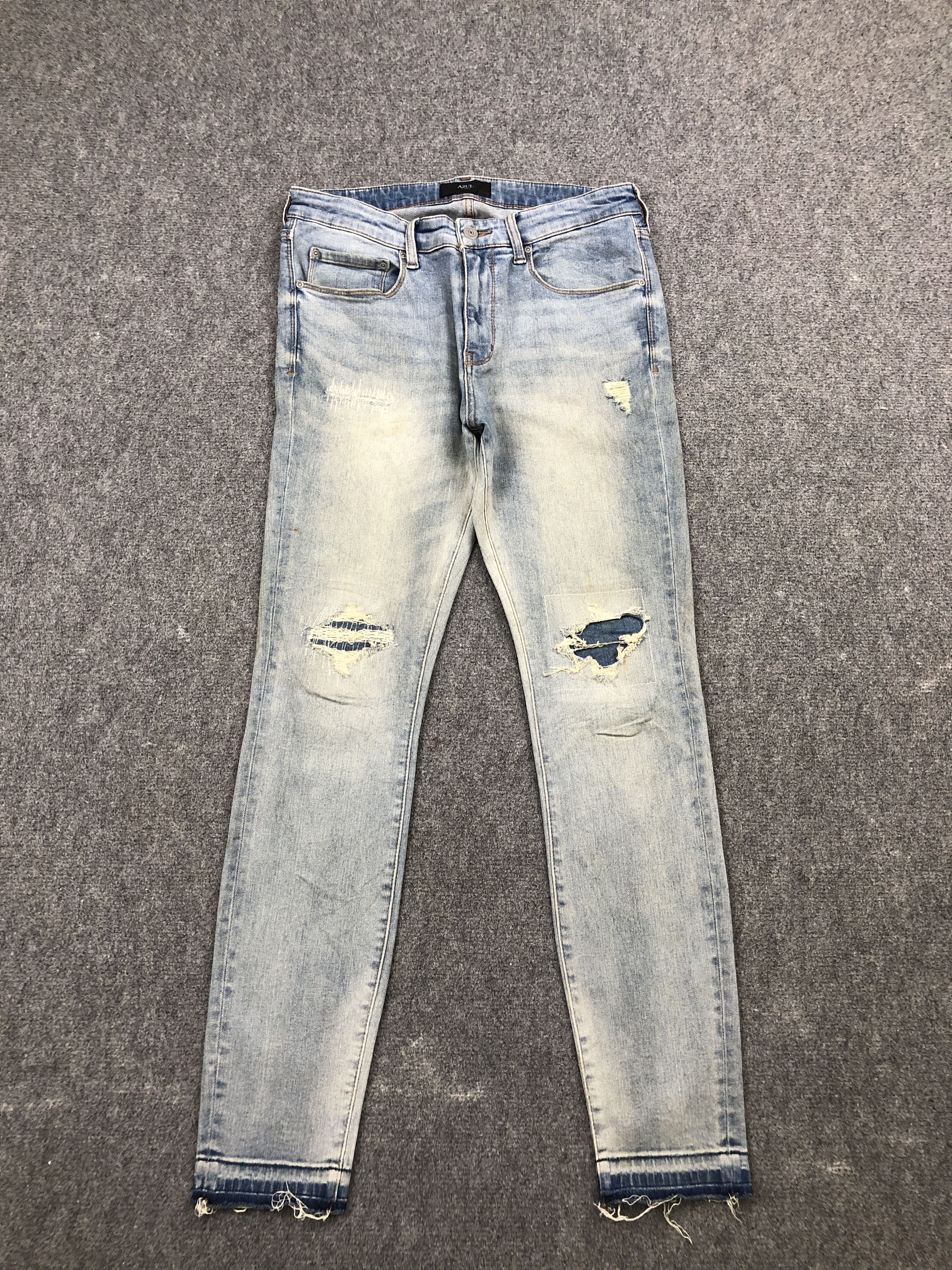 MOUSSY Vintage Azul By Moussy Distressed Jeans DP2432 Size US 30 / EU 46 - 1 Thumbnail