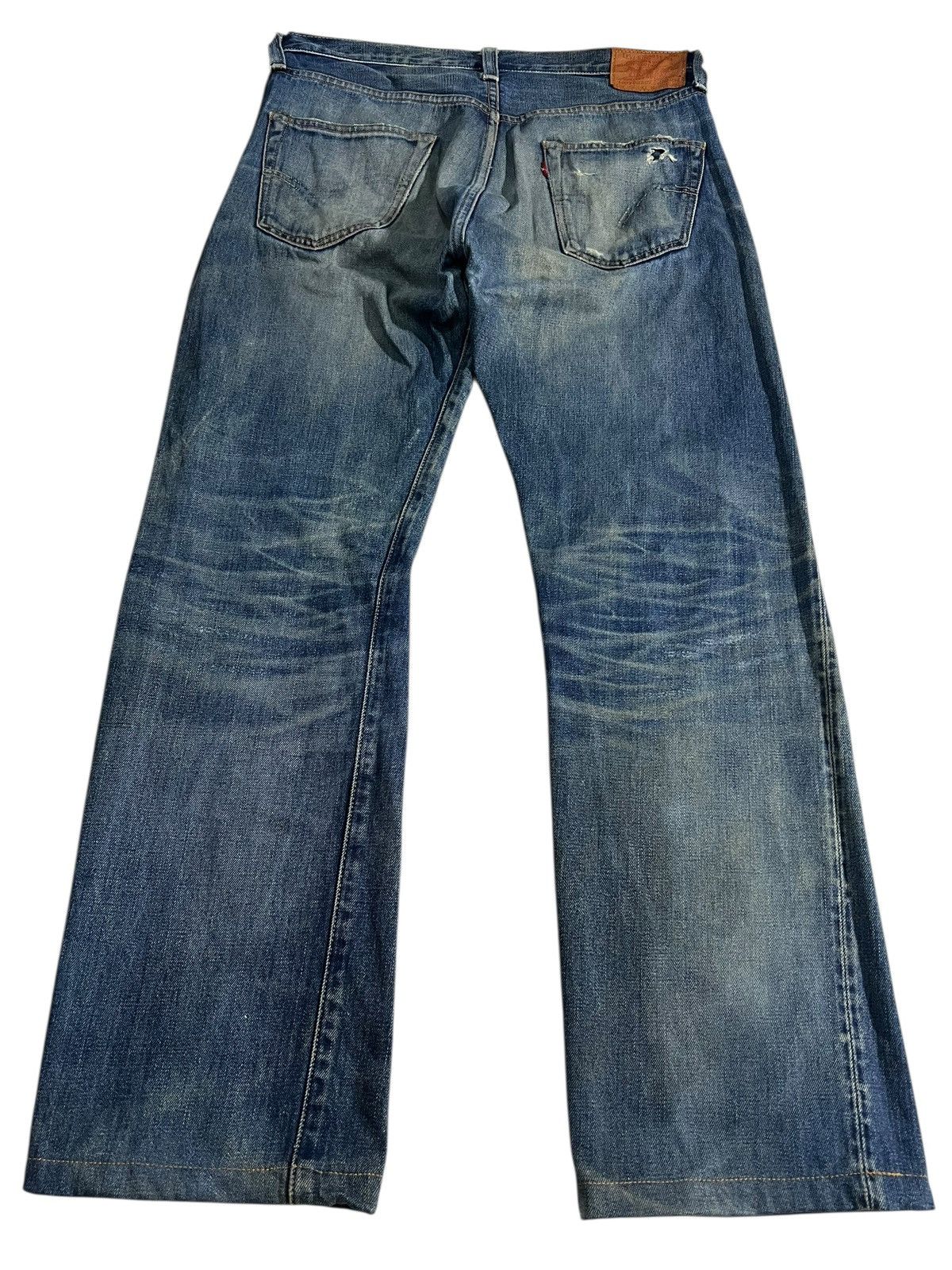 Levi's Vintage Levi’s 501xx Big E Selvedge Distressed Jean Size US 33 - 2 Thumbnail