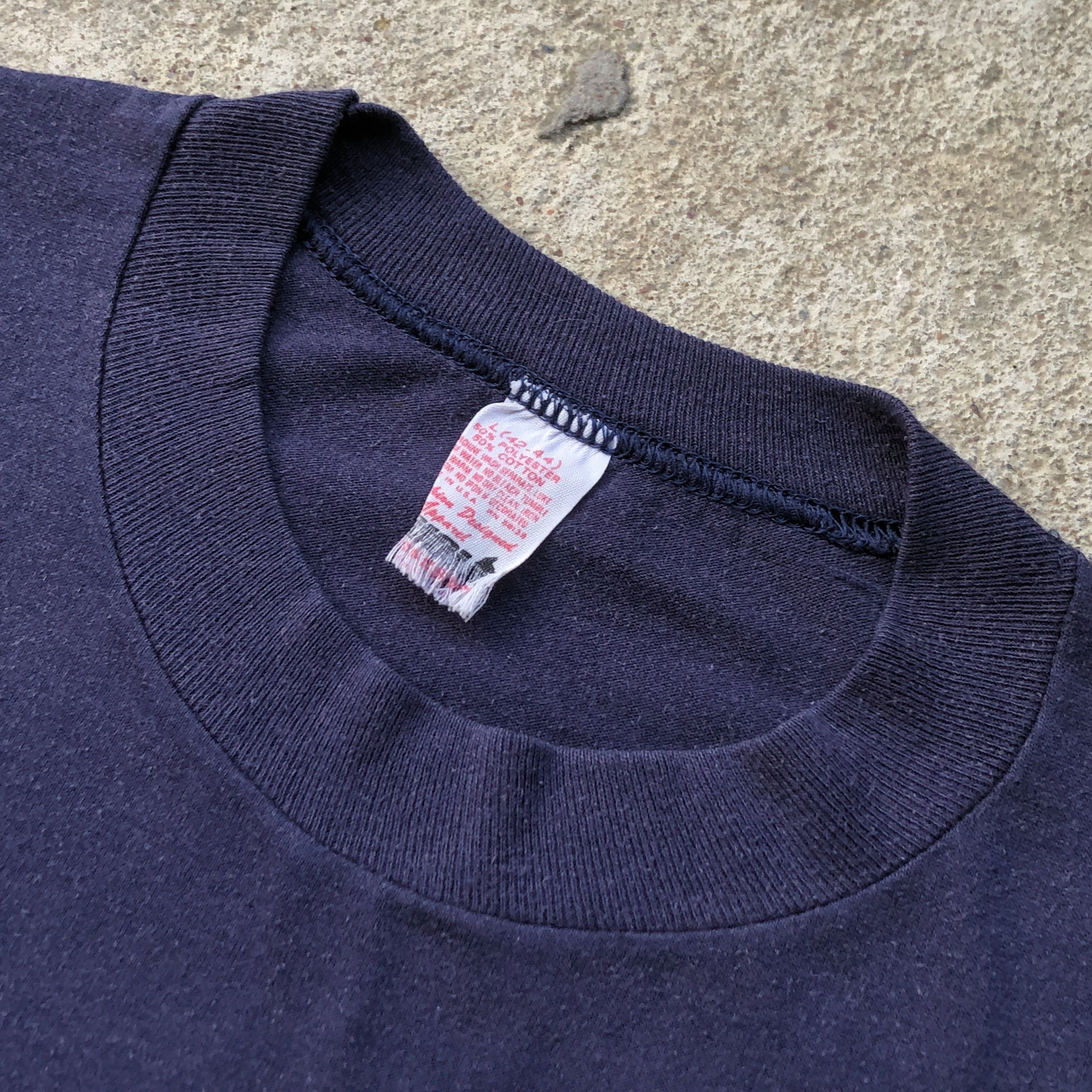 Vintage Vintage 80s American Sign Language tee faded navy L Size US L / EU 52-54 / 3 - 4 Thumbnail