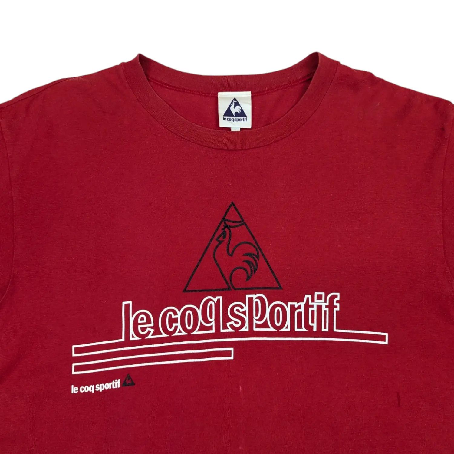 Le Coq Sportif × Vintage Vintage LE COQ SPORTIF Big Spell Out T-Shirt Single Stitches Size US L / EU 52-54 / 3 - 4 Thumbnail
