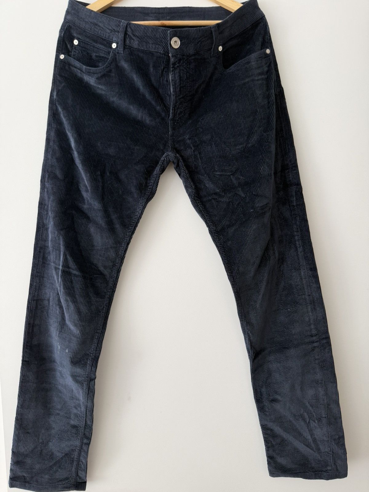Eleventy Eleventy Platinum - blue velvet trousers Size US 33 - 1 Thumbnail