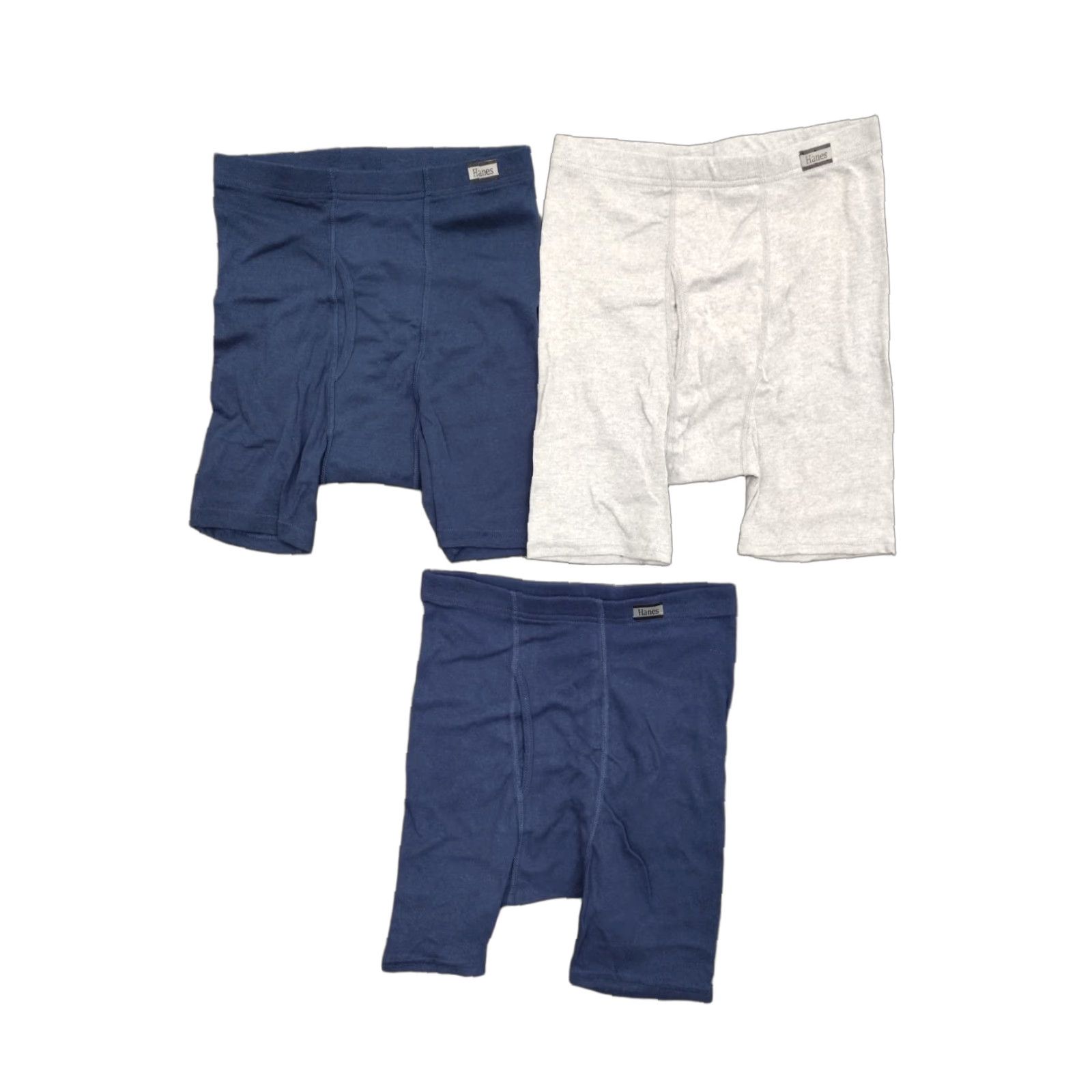 Hanes Hanes Mens Underwear 3-Pack Boxer Shorts Solid Blue/Grey Size S Shirt Mens Underwear 3-Pack Boxer Shorts Blue Grey S Tagless Size US 29 - 1 Thumbnail