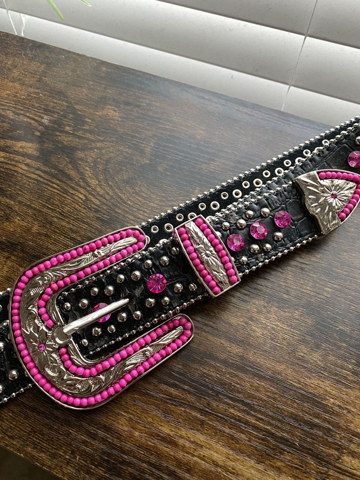 Other Y2K Crystal Western Rhinestone Belt Size 34 - 2 Thumbnail