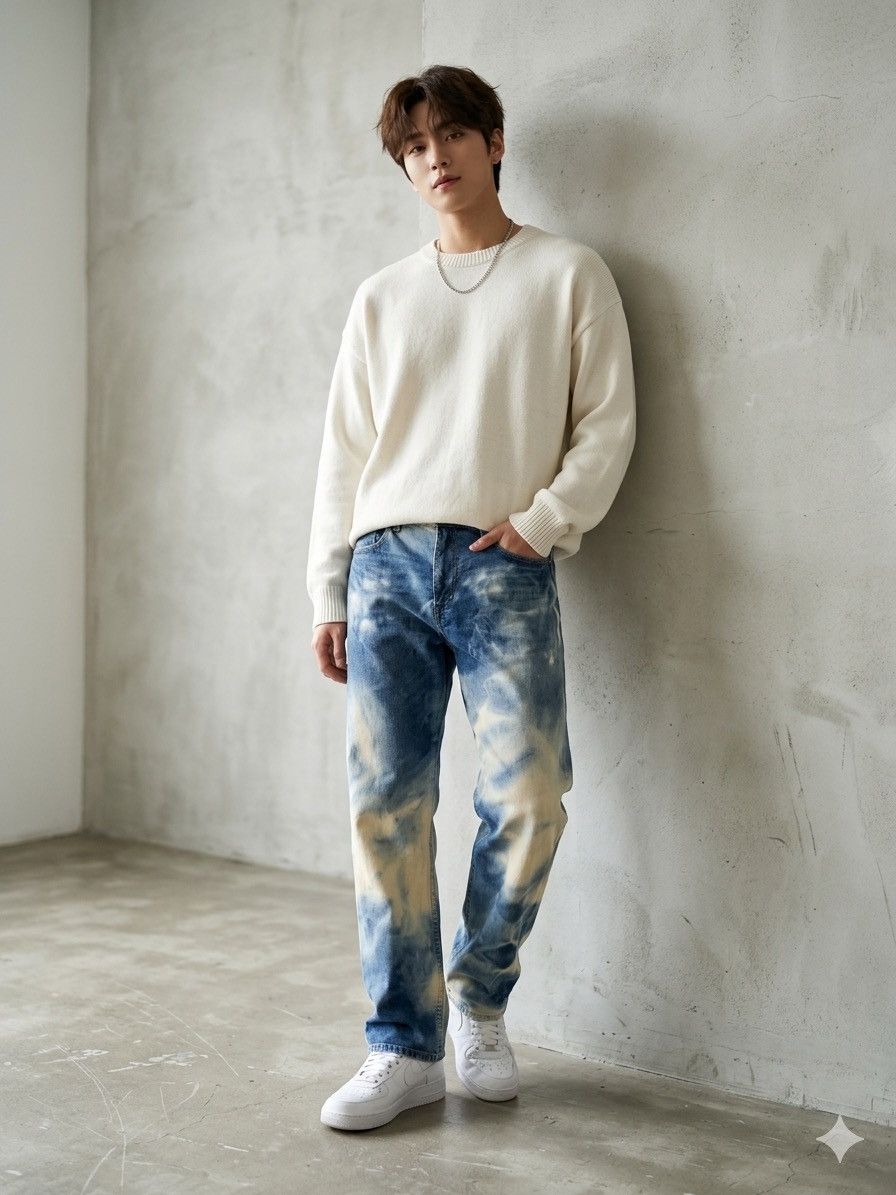 Levi's Levi's 502 Regular Taper Jeans - Custom Cloud Tie-Dye Size US 37 - 1 Thumbnail
