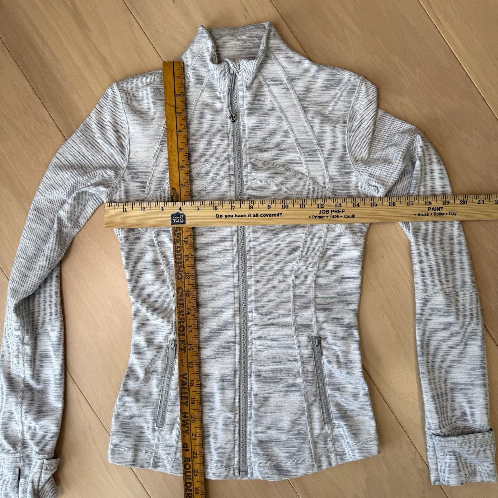Lululemon Lululemon Define Jacket 4 Gray White Full Zip Workout Size S / US 4 / IT 40 - 2 Thumbnail