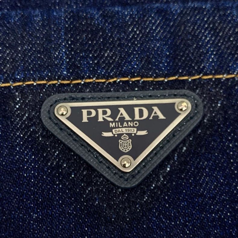 Prada Prada Dark blue triangle cotton lapel single-breasted shor Size US L / EU 52-54 / 3 - 5 Thumbnail