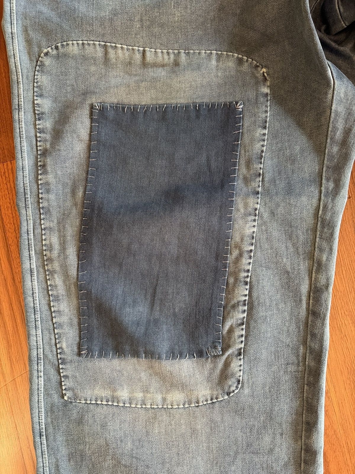 Levi's Levis indigo dyed patched denim trouser Size US 33 - 3 Thumbnail