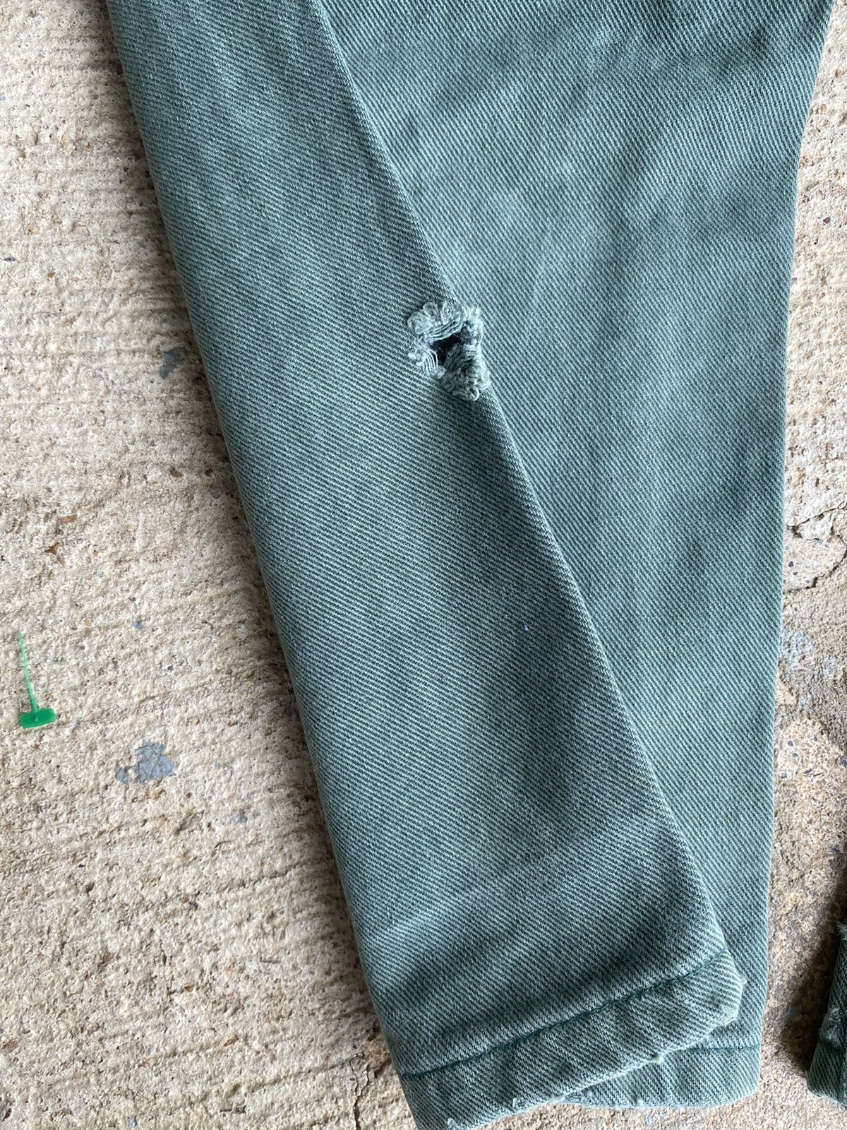 Faded Glory × Vintage Vintage 90’s Faded Glory Carhartt Style Faded Green Jeans Size US 32 / EU 48 - 6 Thumbnail