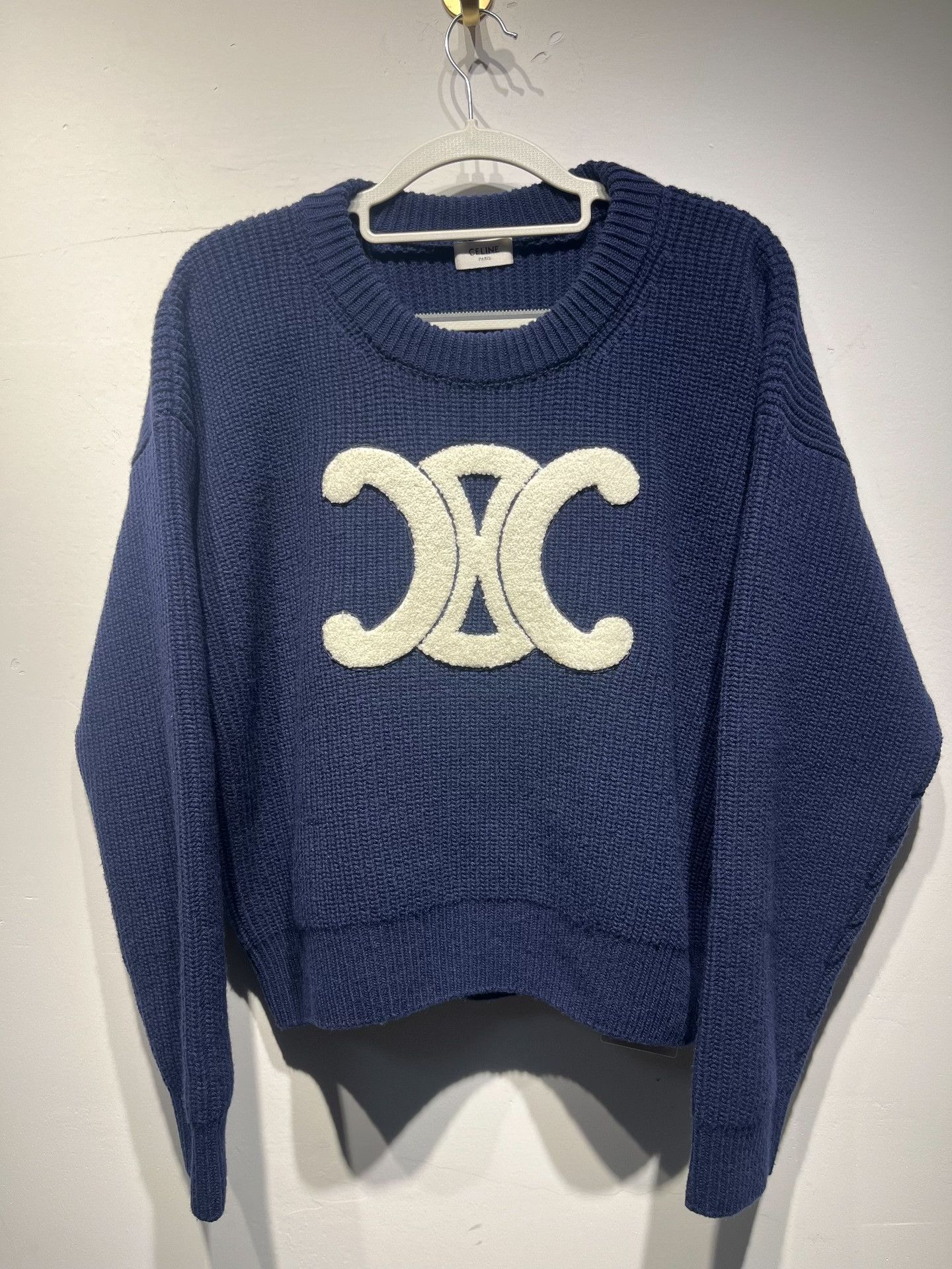 Celine Celine Drop-Shoulder Blue Sweater XS Women Size XS / US 0-2 / IT 36-38 - 1 Thumbnail