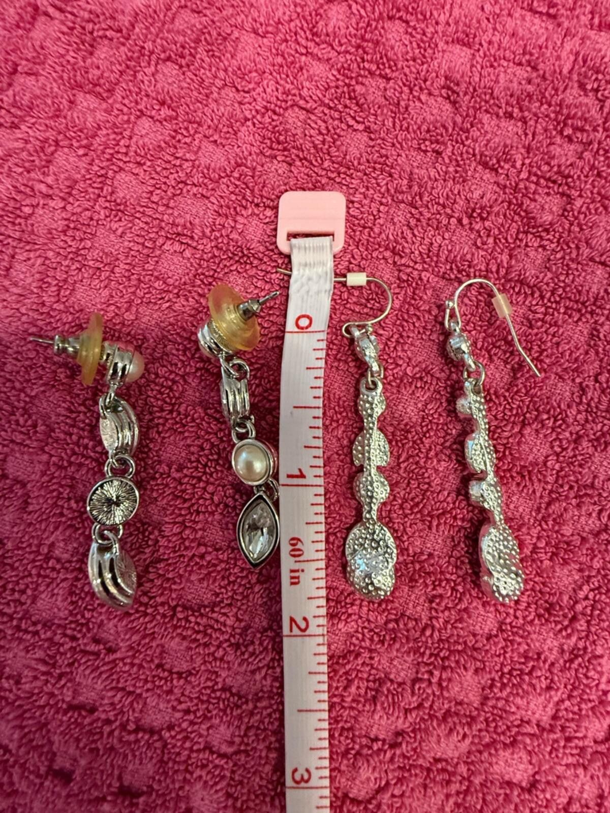 Other Silver tone dangle & post earrings set faux petals beads Size ONE SIZE - 7 Thumbnail