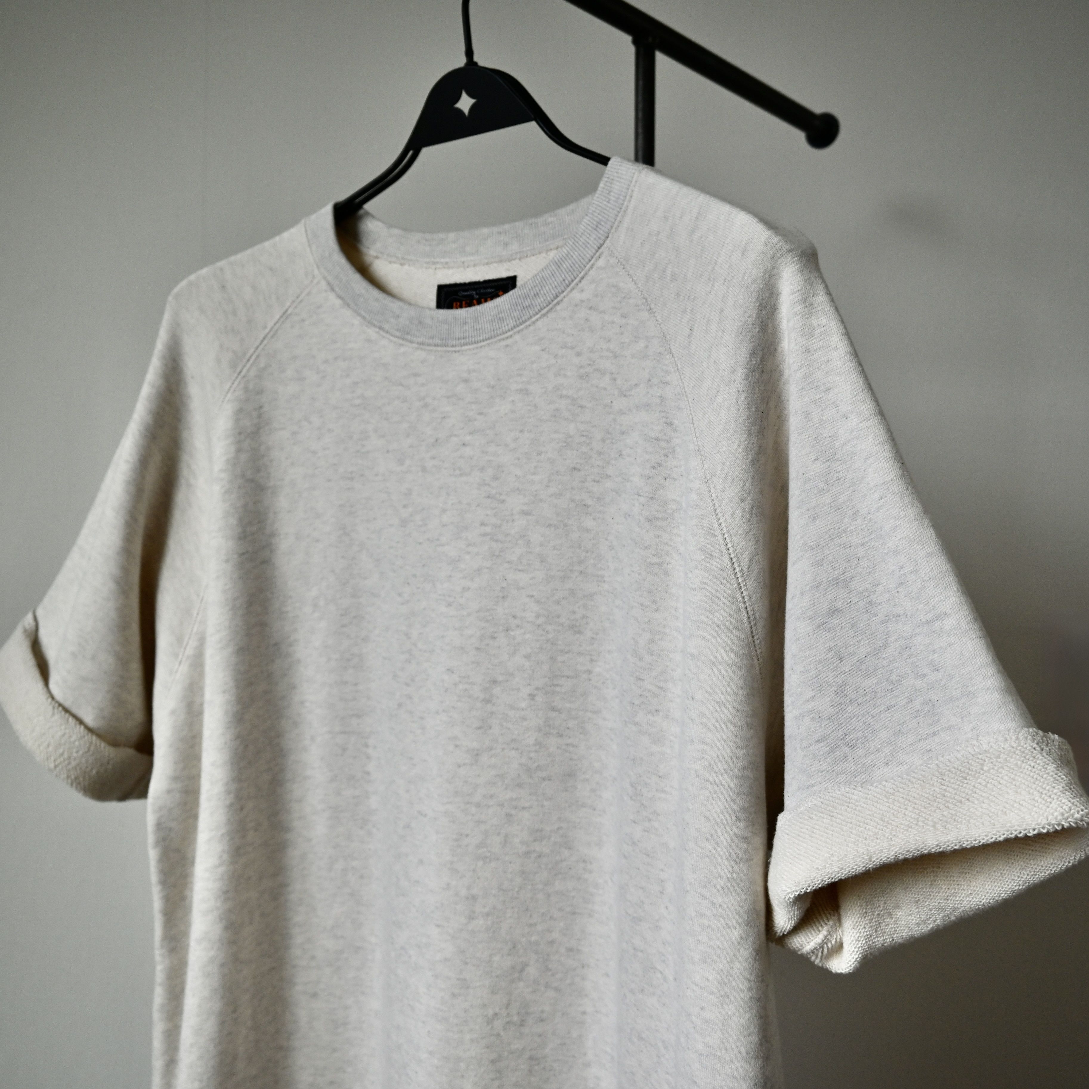 Beams Plus BEAMS Plus "Cut-off" S/S sweatshirt, Oatmeal, made in Japan Size US XL / EU 56 / 4 - 12 Thumbnail