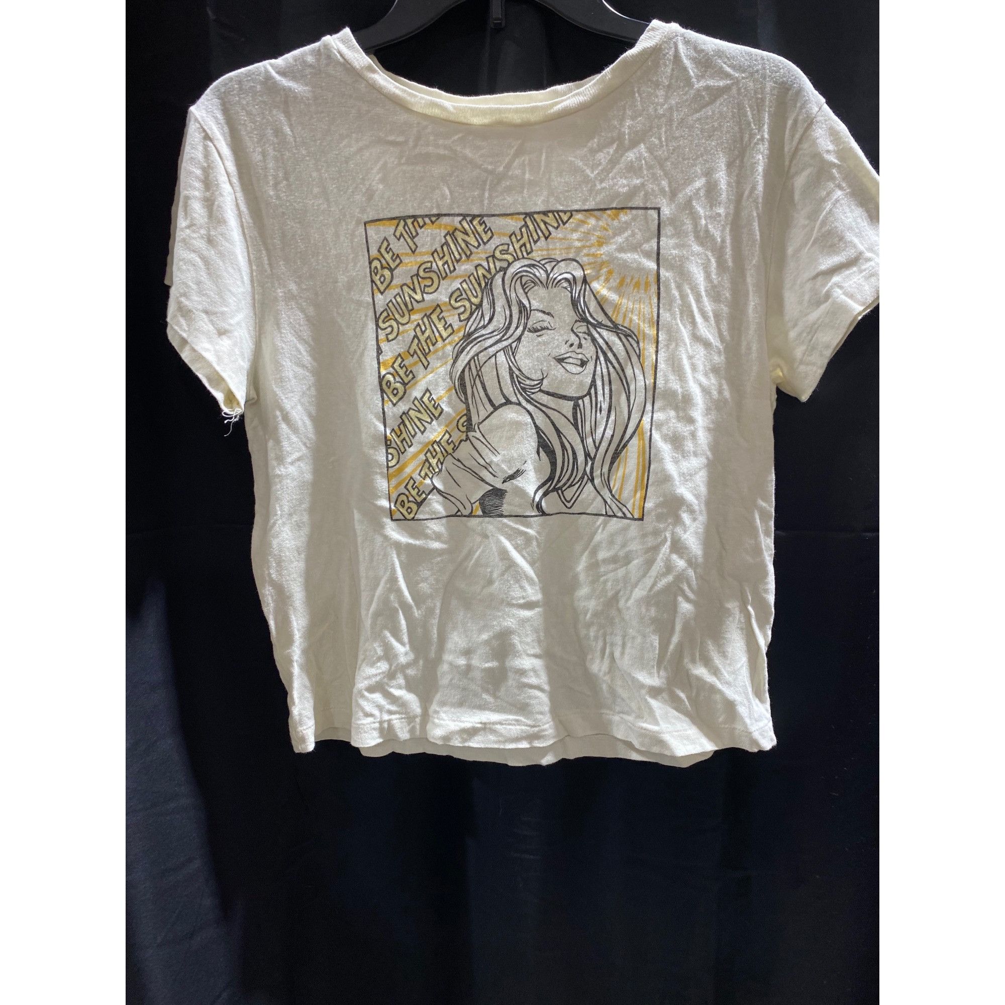 image of Redone NWT Re/done Be The Sunshine Tee Vintage White Small, Women's