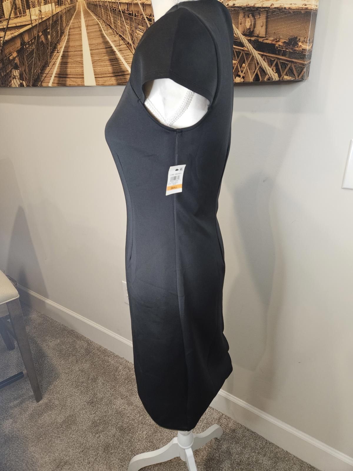 Designer Nwt Thalia Sodi Black Zipper Detail Dress #H33 Size M / US 6-8 / IT 42-44 - 2 Thumbnail
