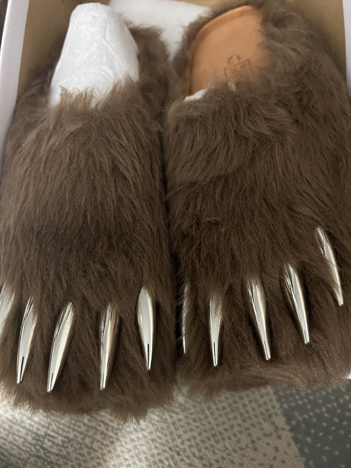 NEW Bravest Studios Bear Claw Mules brown US 13 authentic