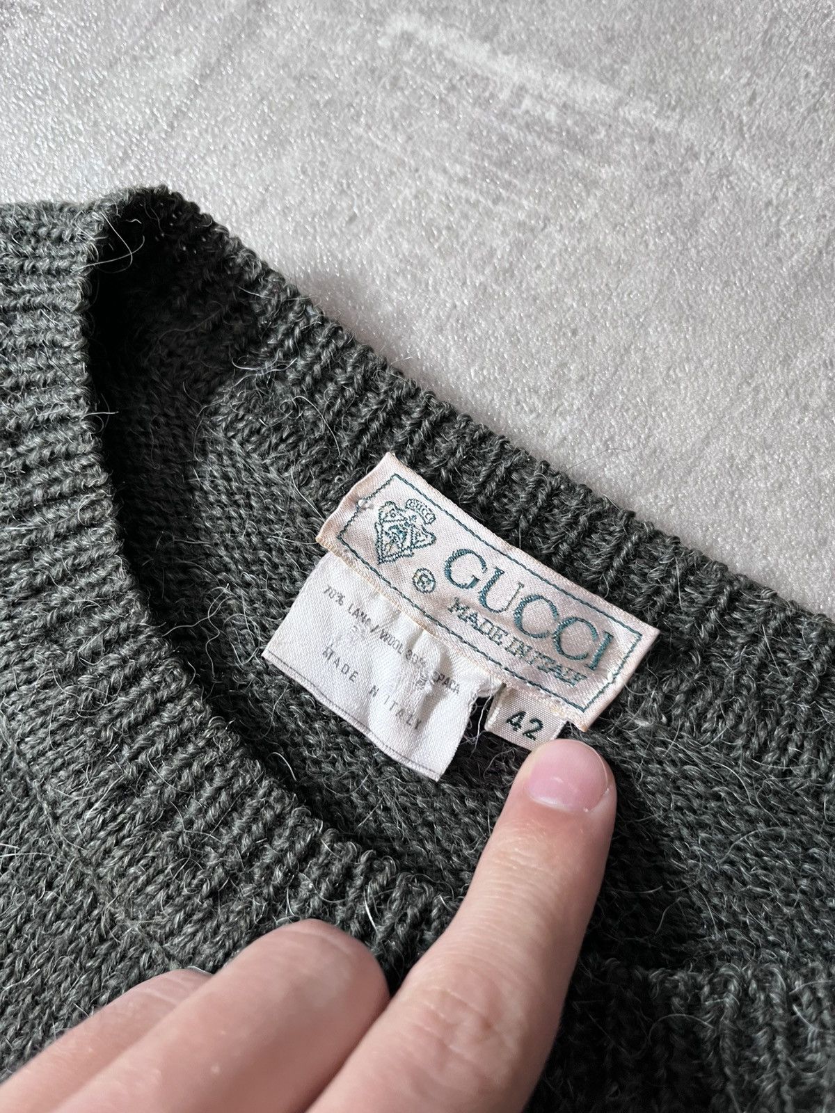 Gucci Gucci 1980s GG Logo Vintage Bird wool sweater green Size US M / EU 48-50 / 2 - 7 Thumbnail