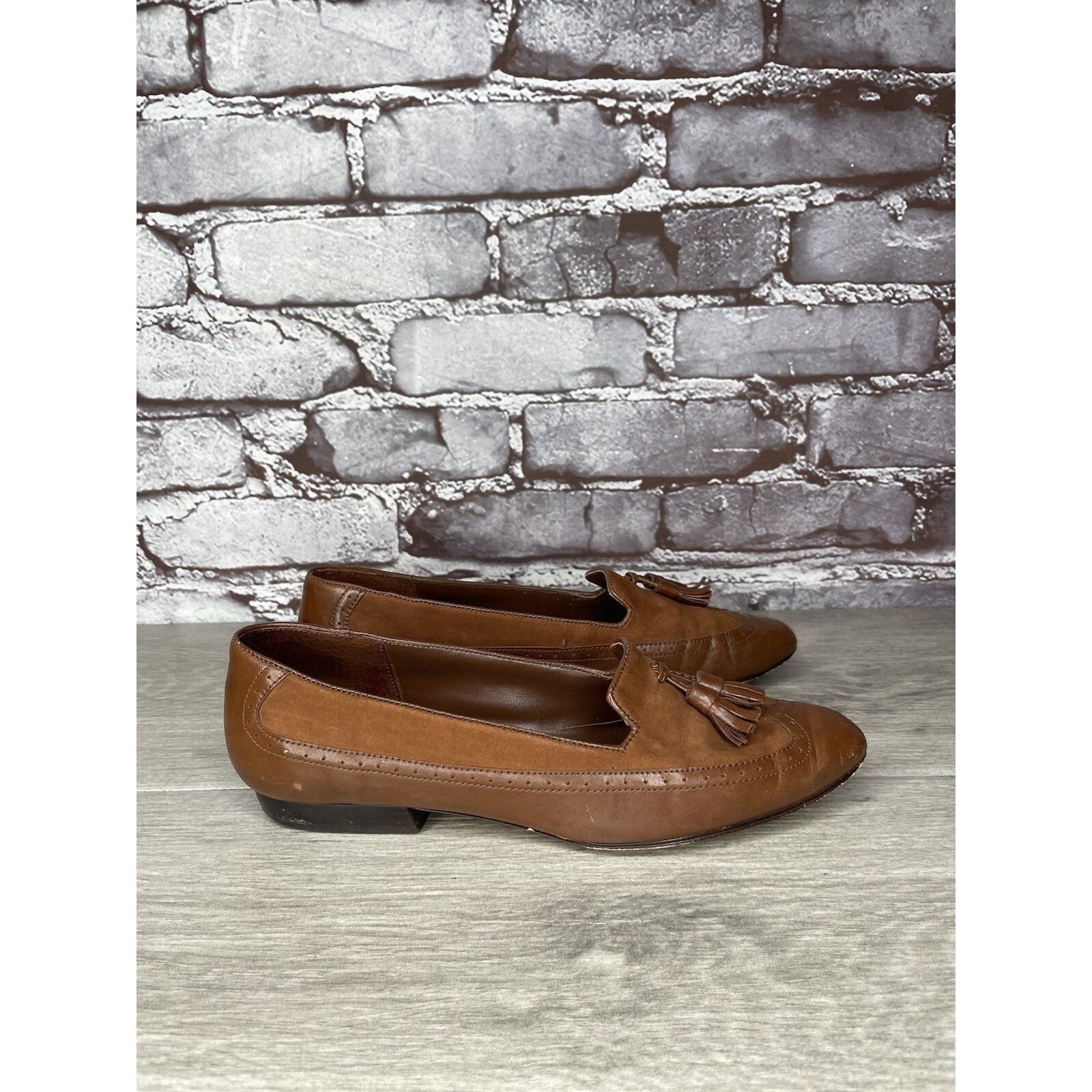 Other Cappagallo Brown Leather Wingtip Tassel Loafer Shoes Women S Size US 6 / IT 36 - 9 Thumbnail