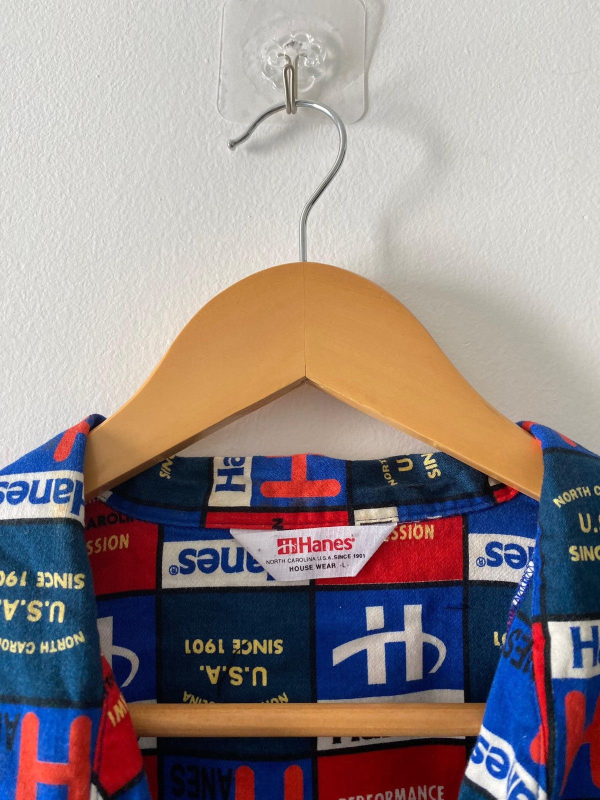 Hanes 90’s Hanes Fullprint Button Shirt Size US L / EU 52-54 / 3 - 3 Thumbnail