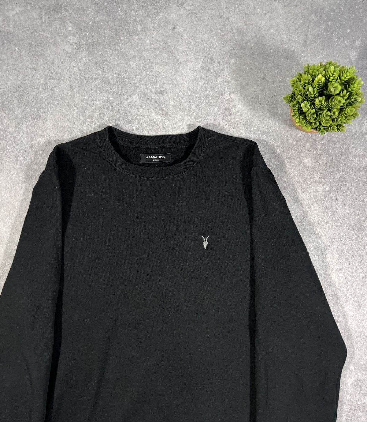 Allsaints Black AllSaints Logo Sweatshirt All Saints Crewneck Premium Size US L / EU 52-54 / 3 - 3 Thumbnail