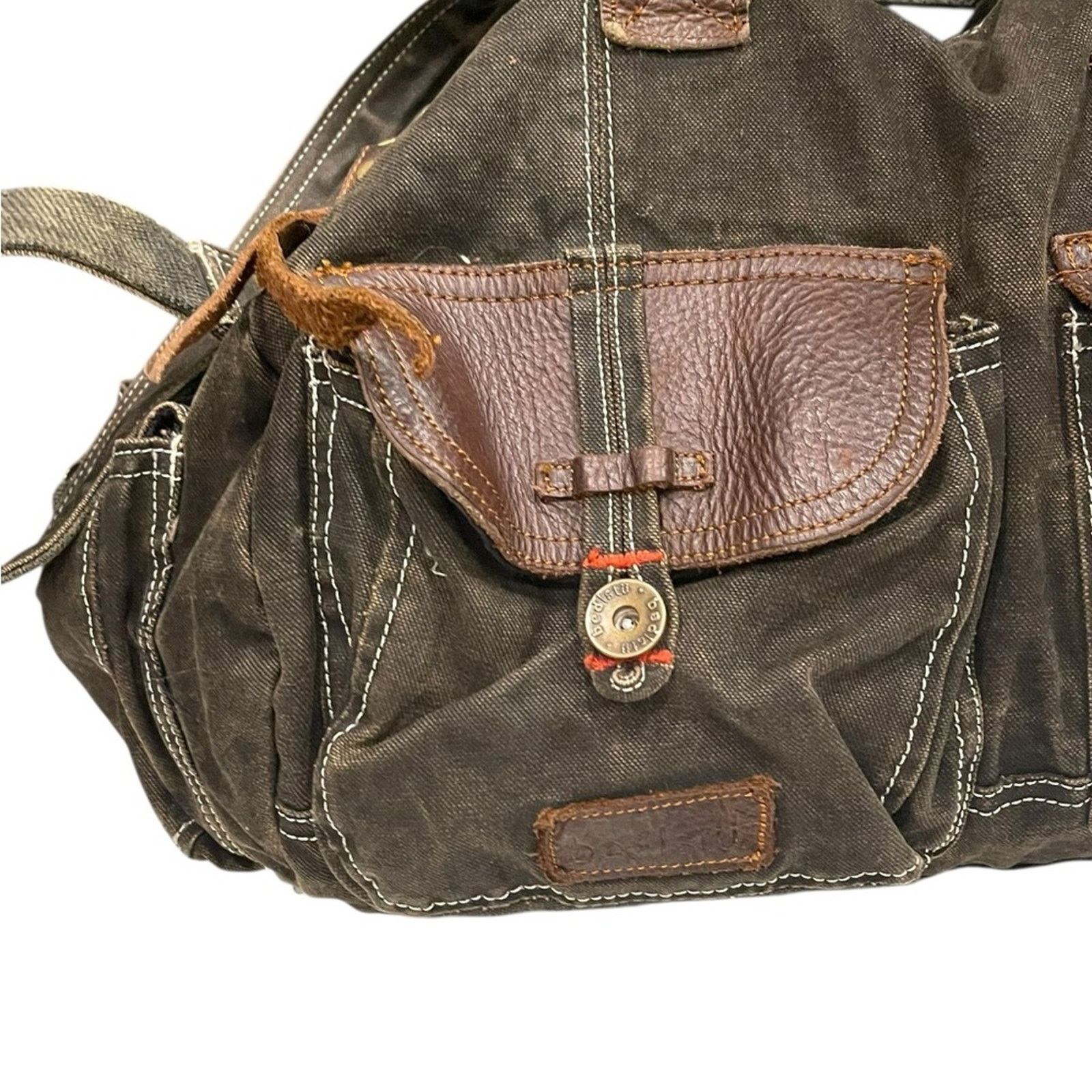 Bed Stu Bed stu military style leather/canvas bag Size ONE SIZE - 6 Thumbnail
