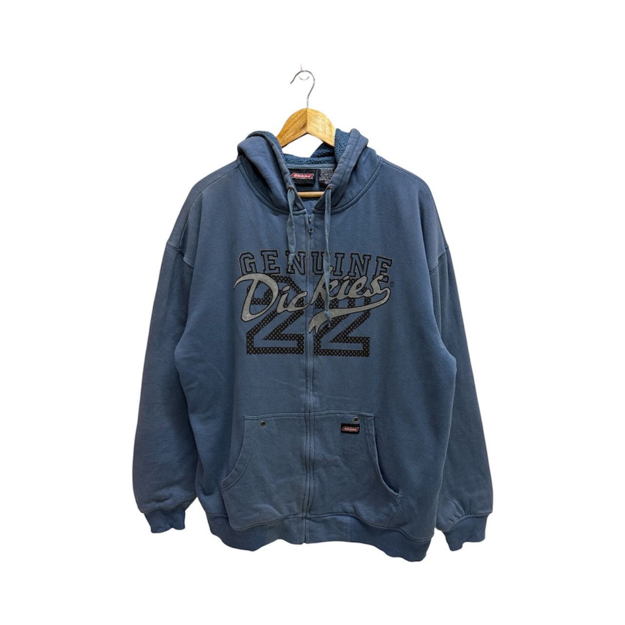 VINTAGE DICKIES SHERPA LINED ZIP UP SWEATER HOODIE