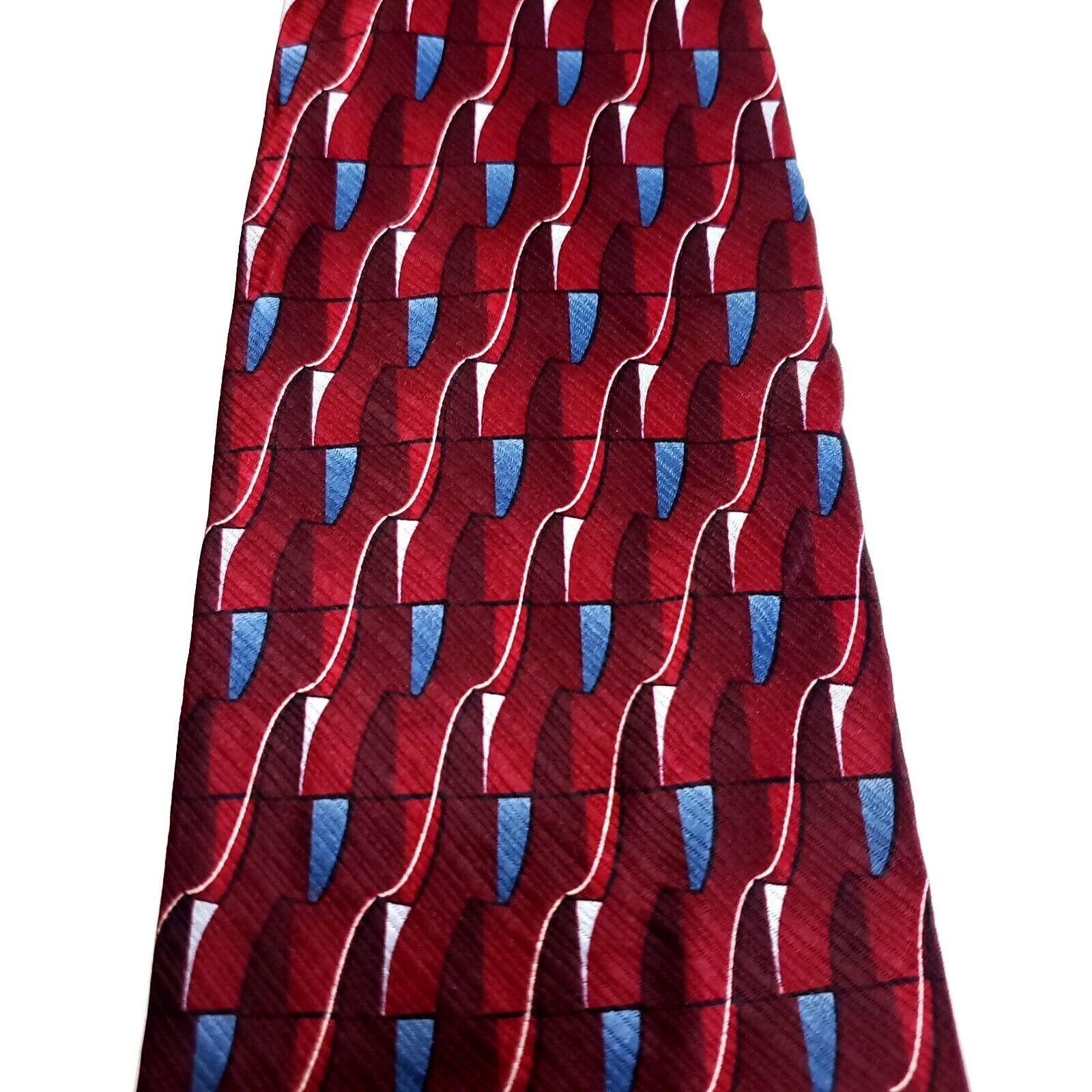 Arrow Arrow Red Silk Tie Woven Geometric Size ONE SIZE - 2 Thumbnail