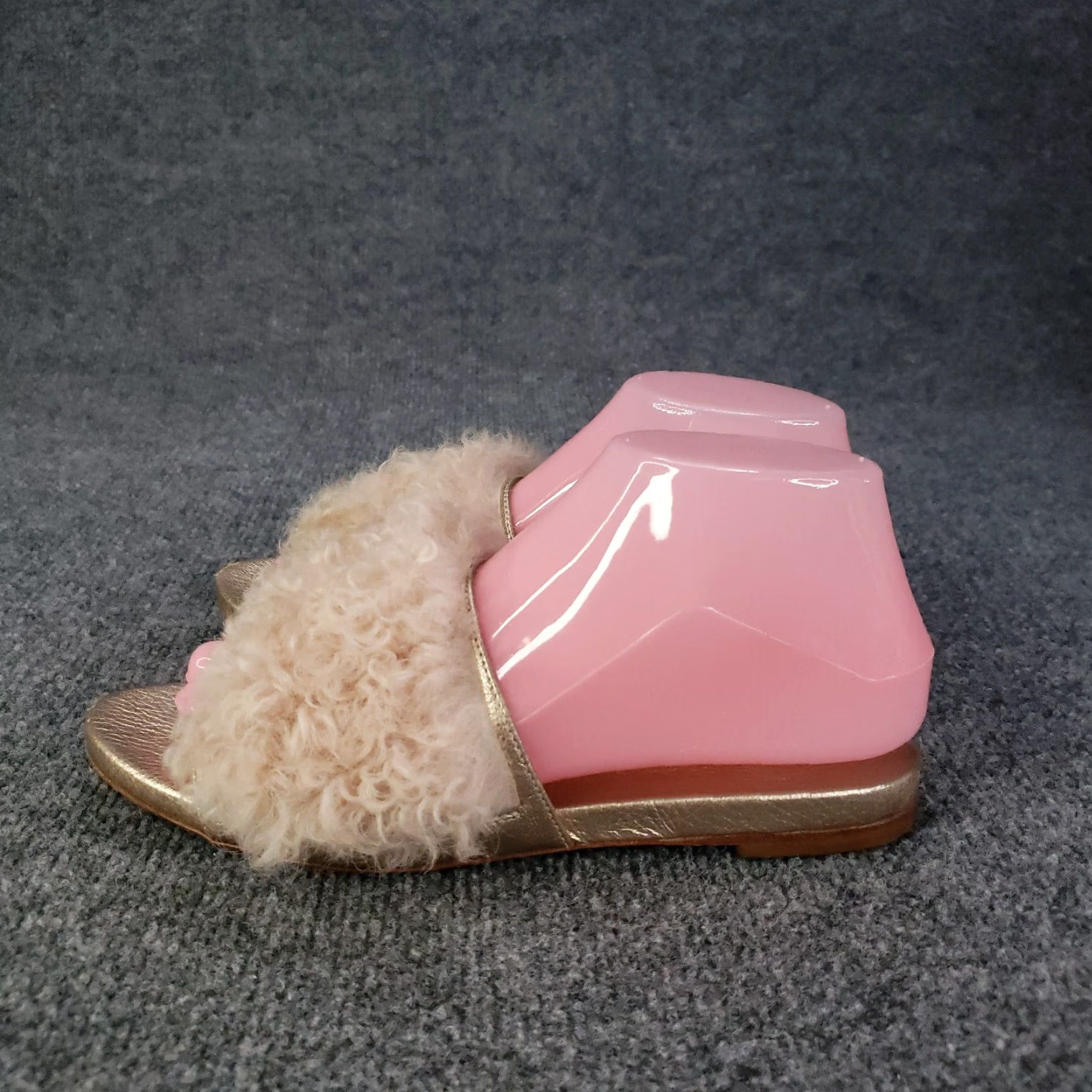 Loeffler Randall Loeffler Randall Slide Sandal Size 6.5 Pink Gold Shearling Flat Womens Size US 7 / IT 37 - 5 Thumbnail