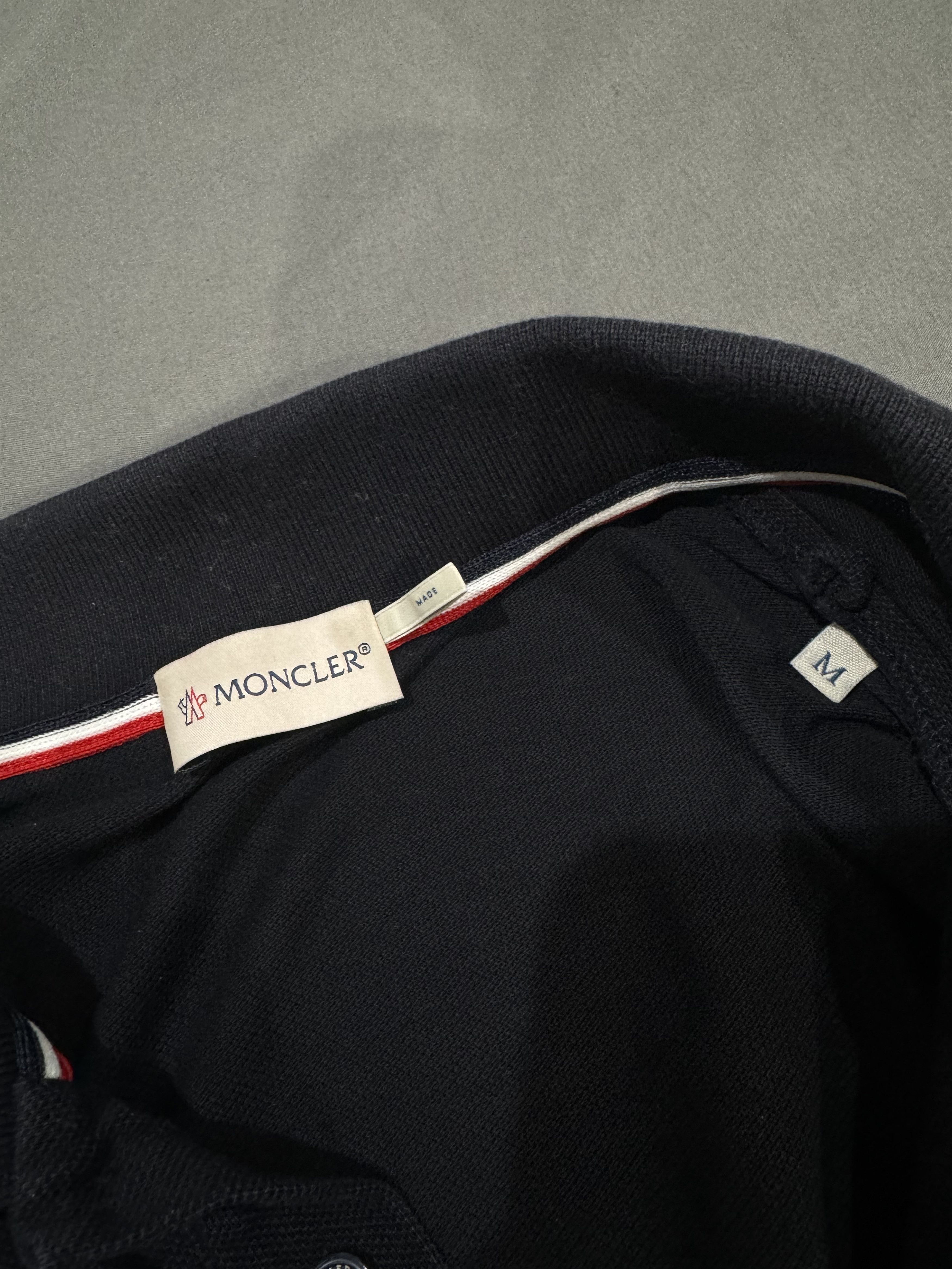 Moncler Moncler Navy Stripe Long-Sleeved Polo Shirt Size US M / EU 48-50 / 2 - 4 Thumbnail