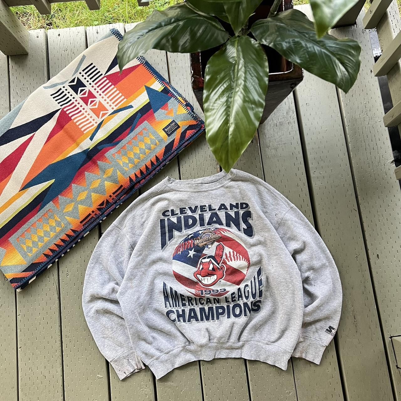 MLB × Starter × Vintage Vintage Starter Cleveland Indians Sweatshirt XLarge Size US XL / EU 56 / 4 - 1 Thumbnail