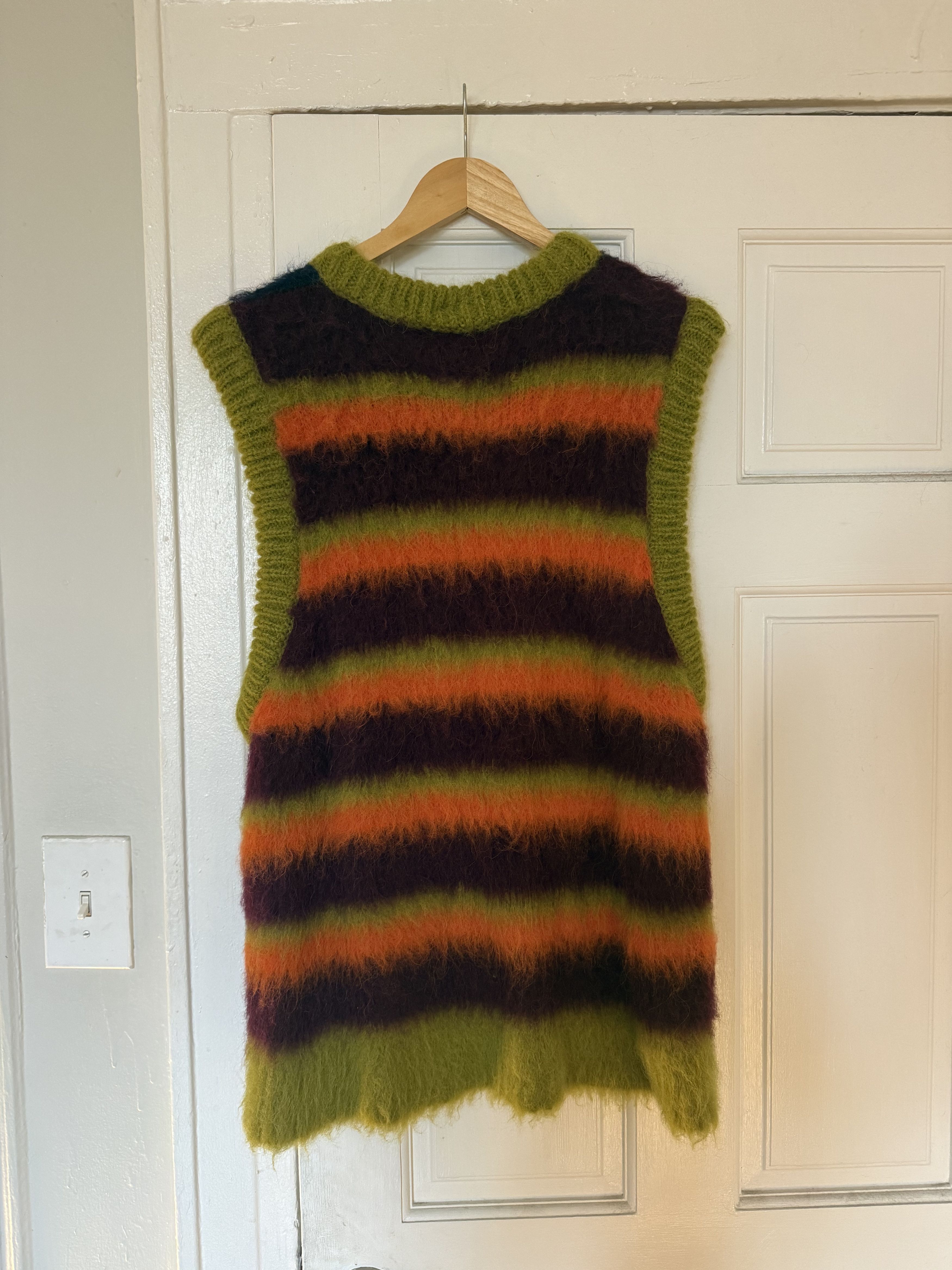 Brain Dead Brain Dead Blurry Lines Alpaca Wool Knit Vest Size US M / EU 48-50 / 2 - 2 Thumbnail