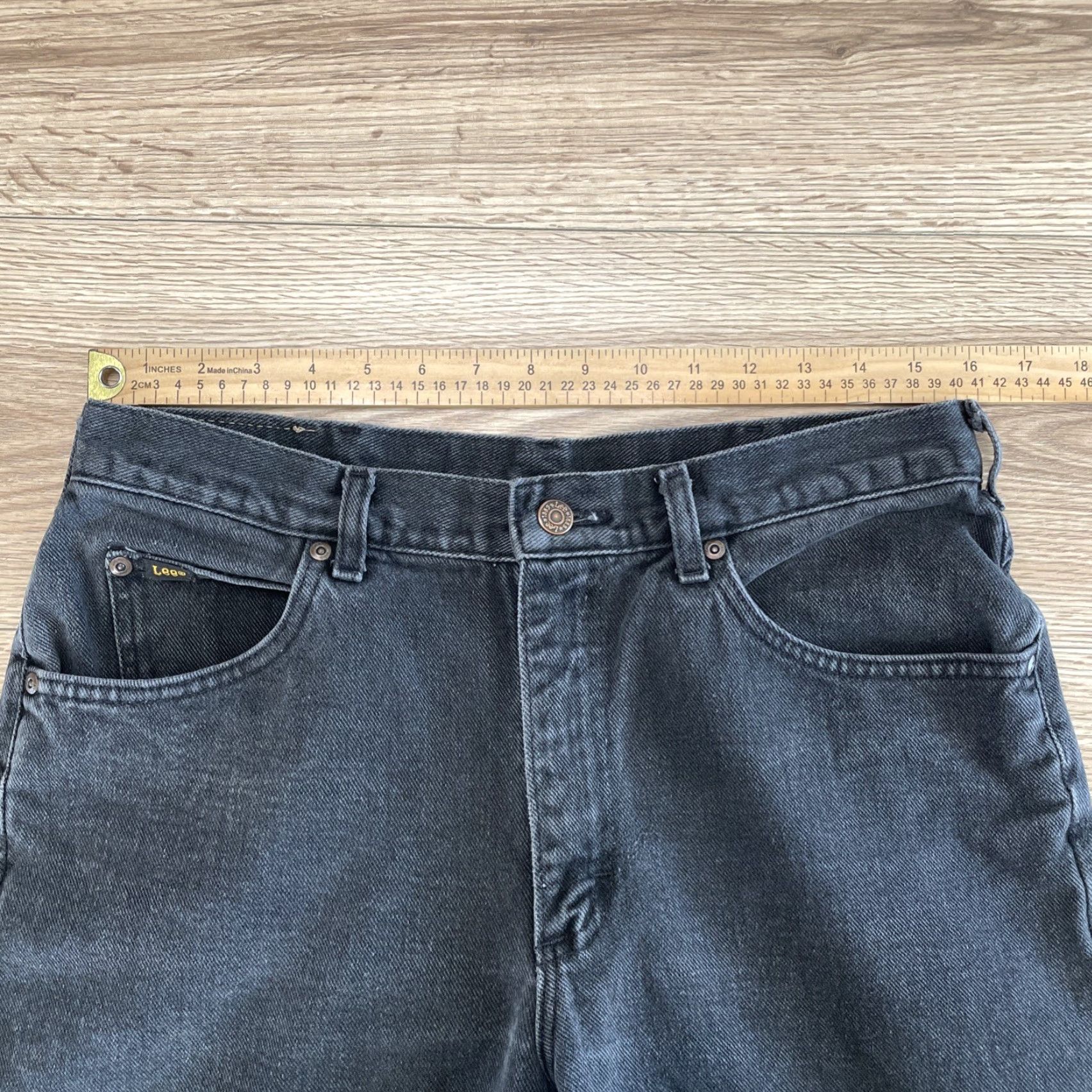 Lee VINTAGE Lee Jeans Men's Regular Size 34 x 30 Black Denim Straight Faded 90s Mens Size US 34 / EU 50 - 4 Thumbnail