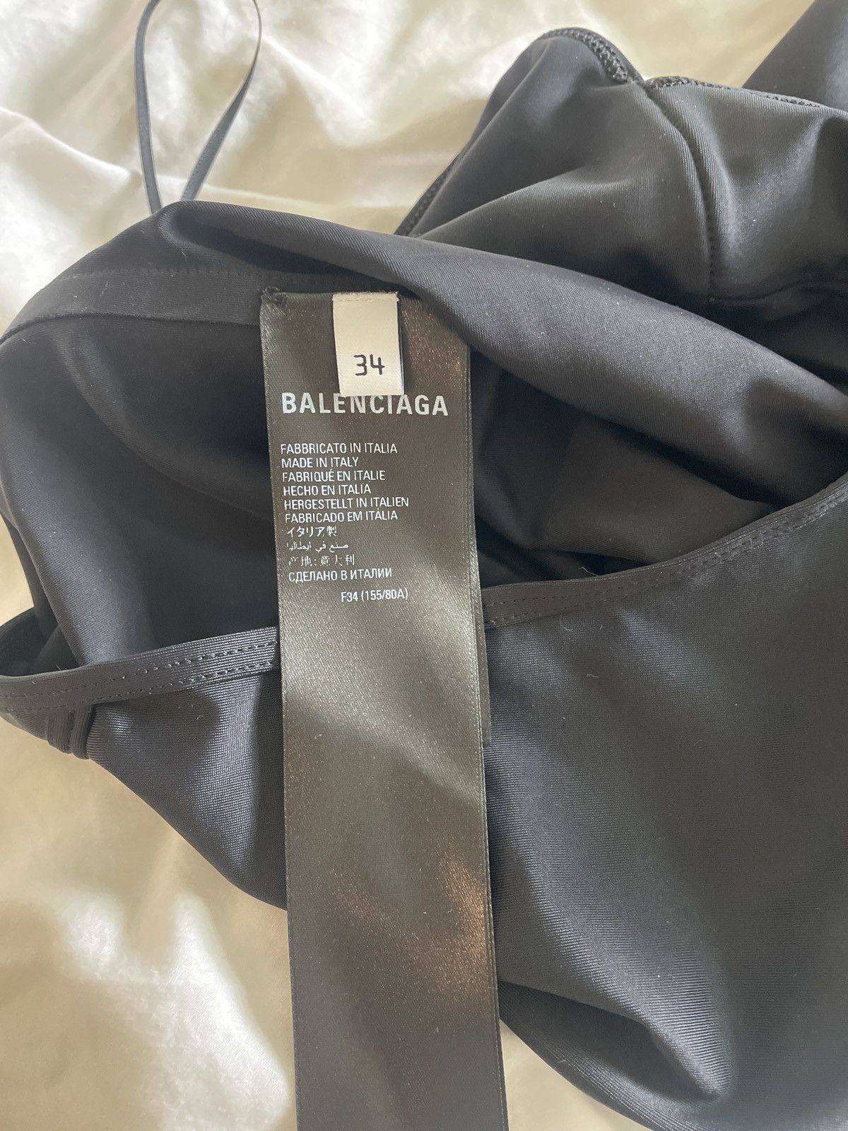 Balenciaga Balenciaga One Shoulder Asymmetric Stretch Mini Dress Size XS / US 0-2 / IT 36-38 - 5 Thumbnail