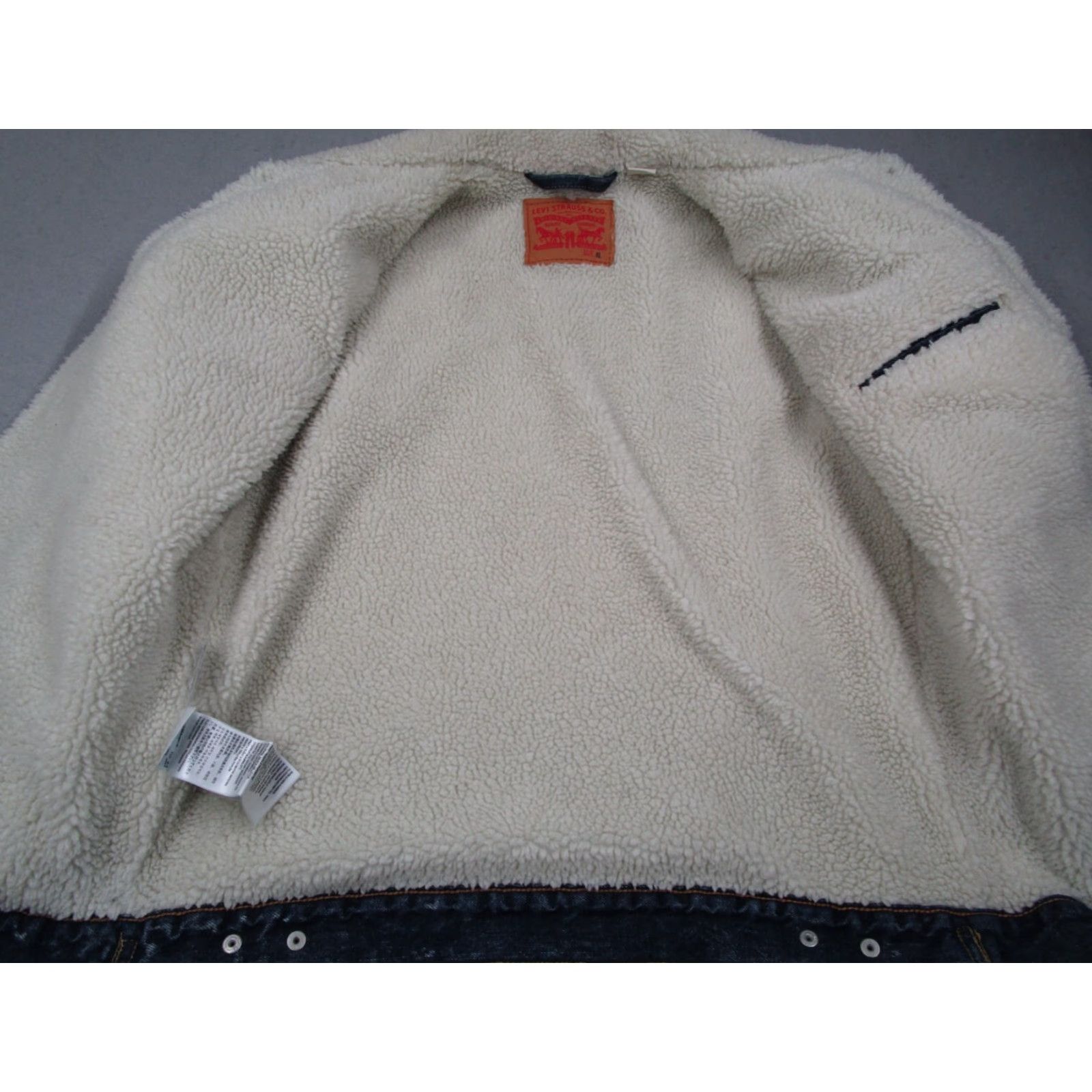 Levi's Levis Jacket Mens Extra Large Blue Snap Up Acid Wash Sherpa Lined Trucker Retro Size US XL / EU 56 / 4 - 3 Thumbnail