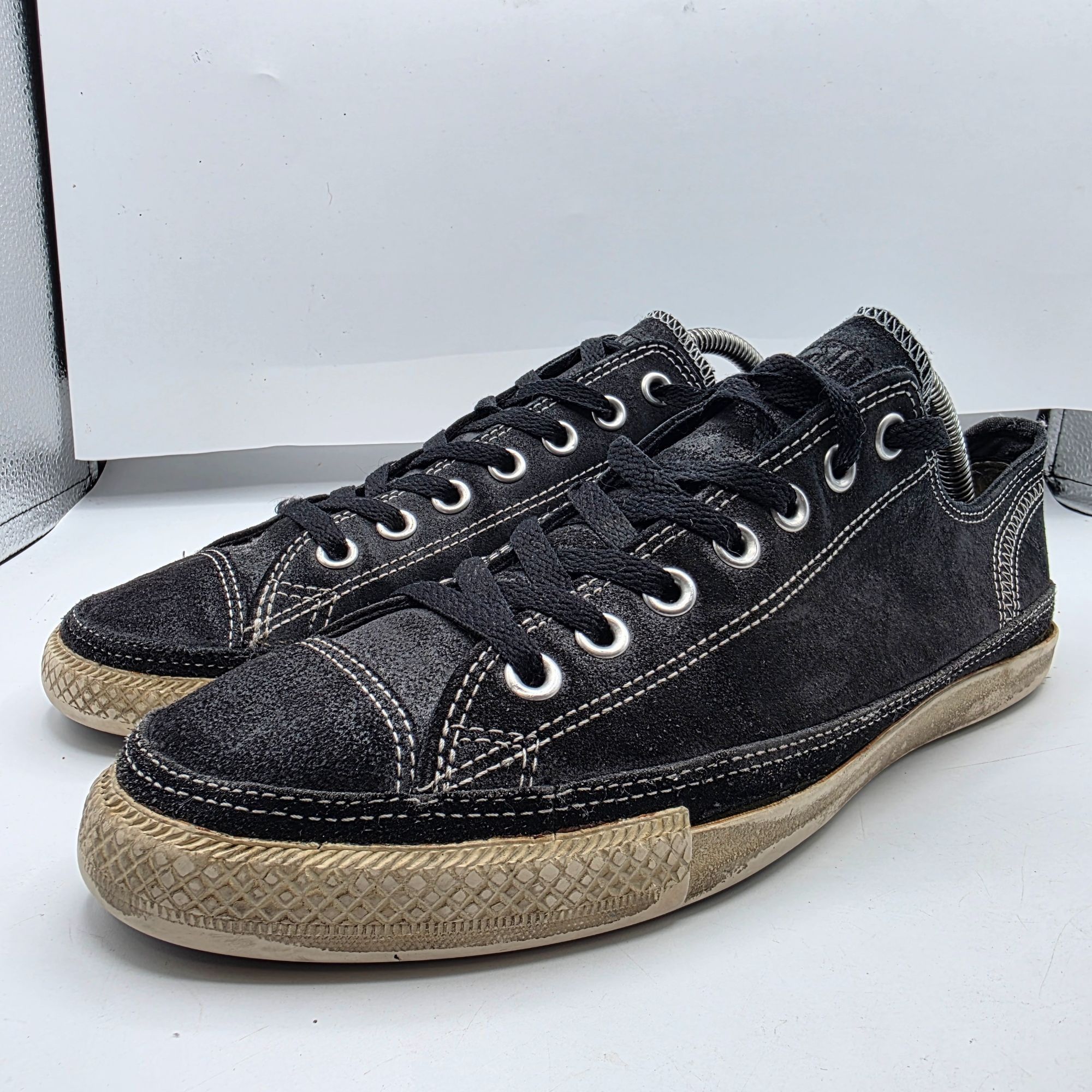 Converse Converse All Star Mens Low Top Sneakers Mens 9 Black Leather Size US 9 / EU 42 - 3 Thumbnail