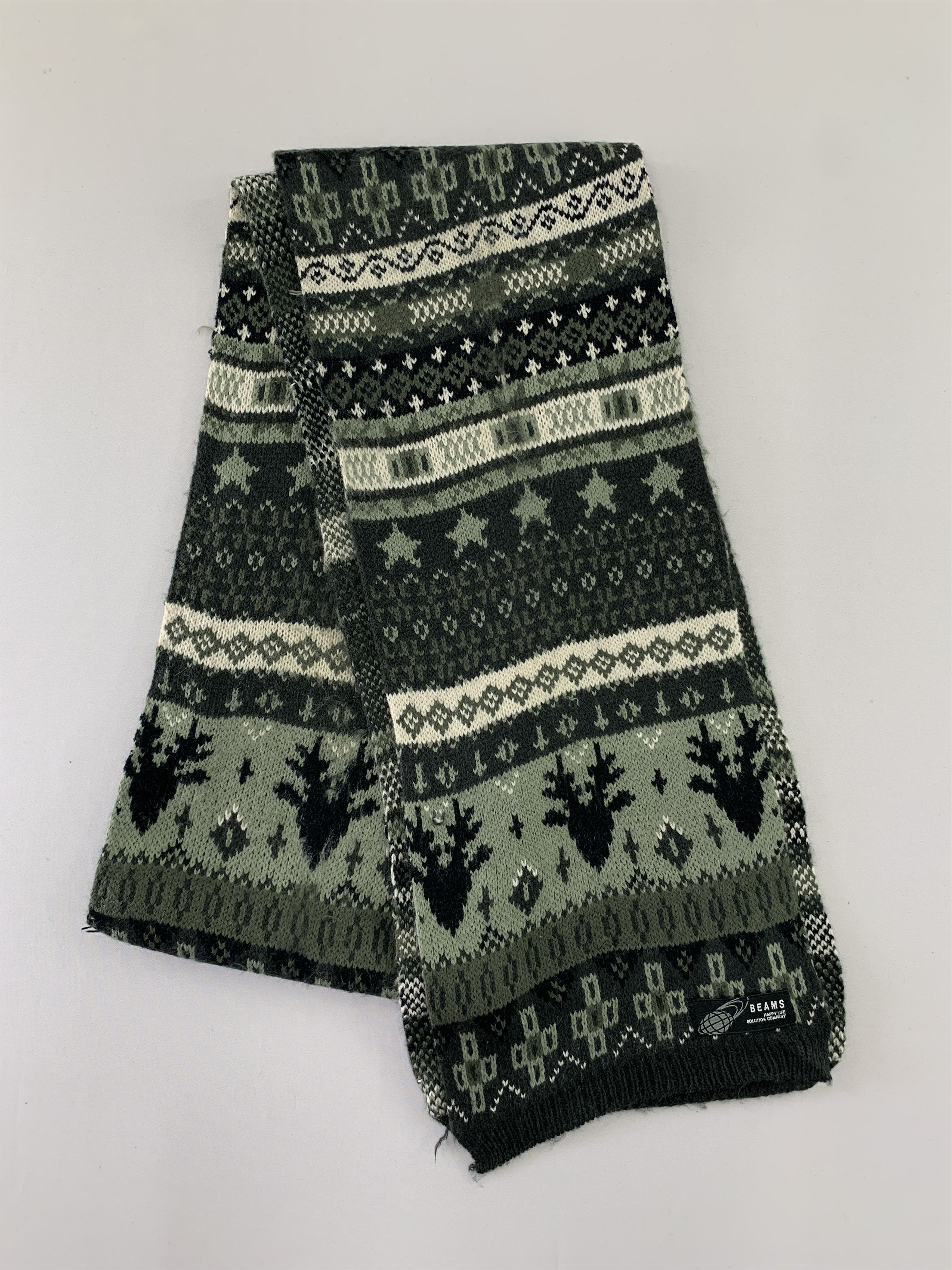 Beams Japan Beams Scarf Wool Muffler Neck Wrap BL4229 Size ONE SIZE - 2 Thumbnail