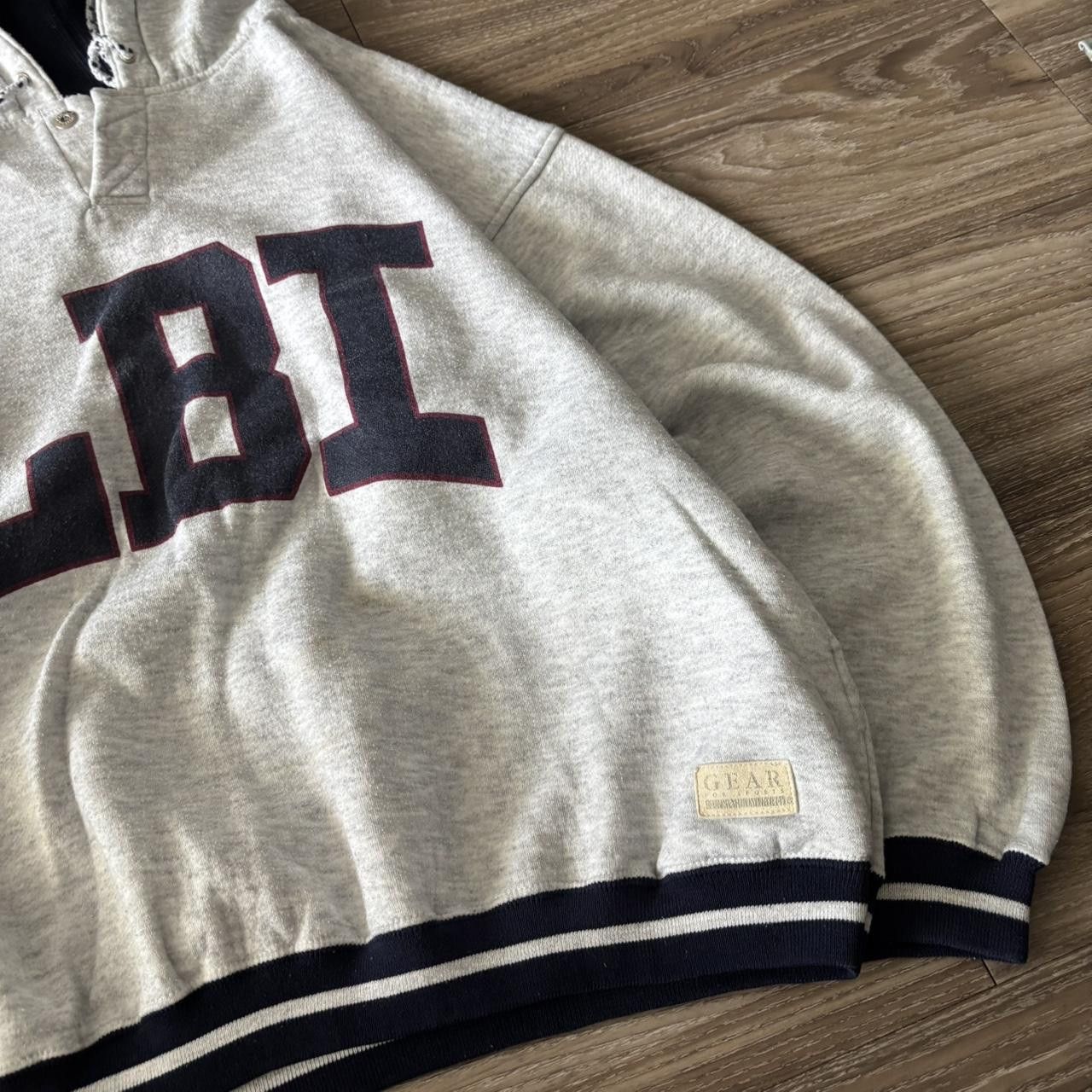 Vintage Crazy Vintage 90s Grey LBI Spellout Streetwear Hoodie! Fits L Size US L / EU 52-54 / 3 - 4 Thumbnail