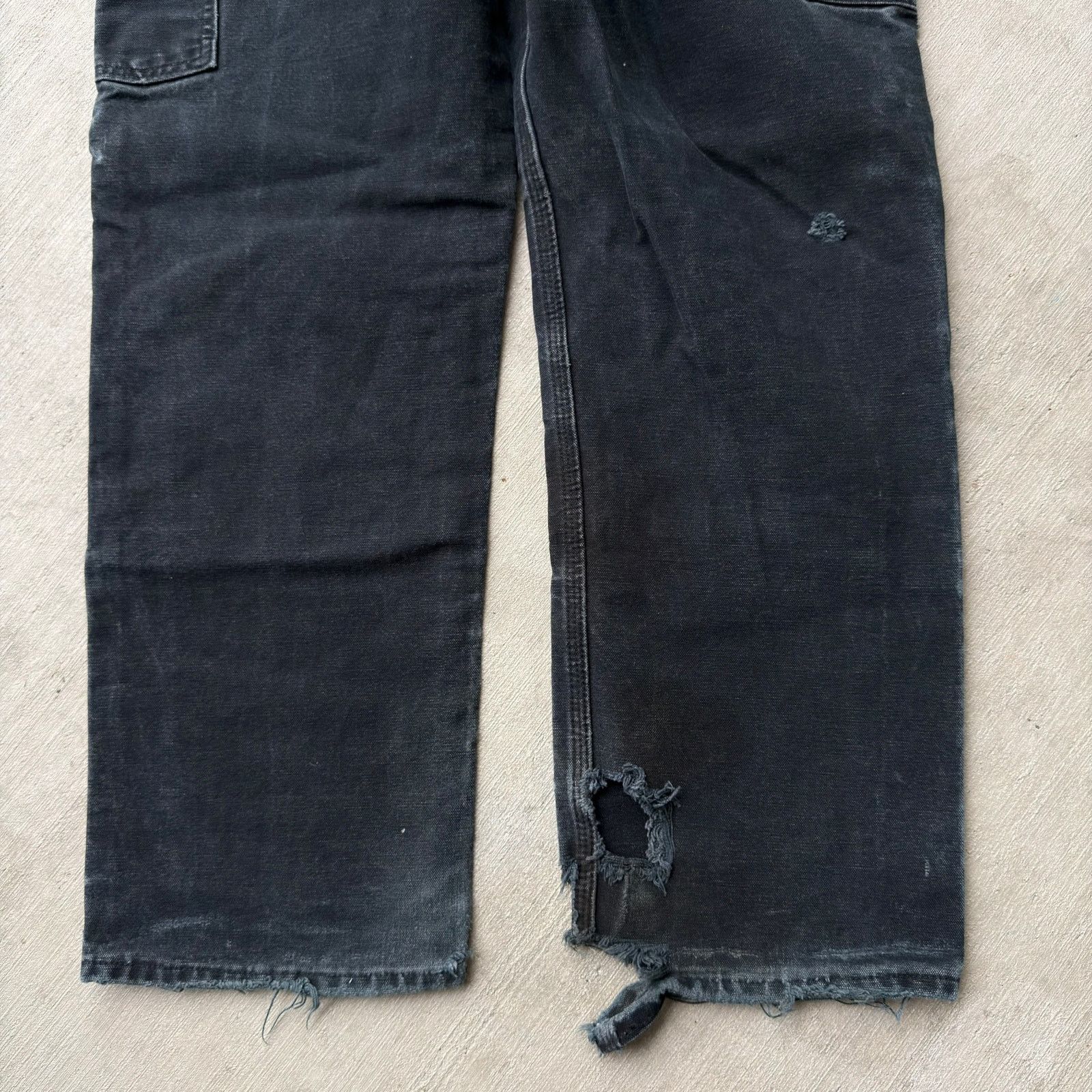 Carhartt × Vintage Carhartt faded black double knee work wear carpenter pants Size US 28 / EU 44 - 6 Thumbnail