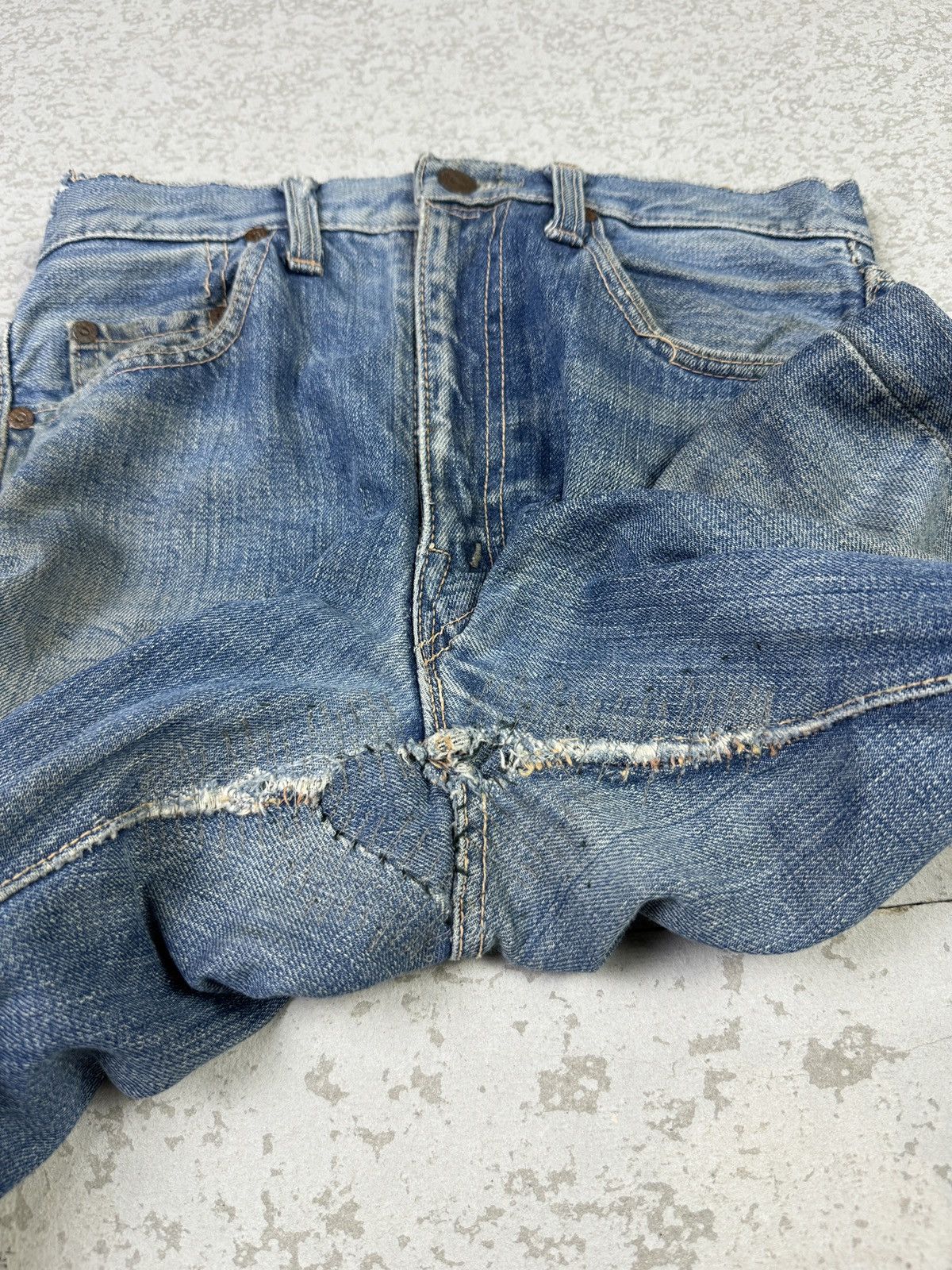 Vintage Rare💥Vintage 80/90s Canton Selvedge Distressed Denim Size US 29 - 10 Thumbnail