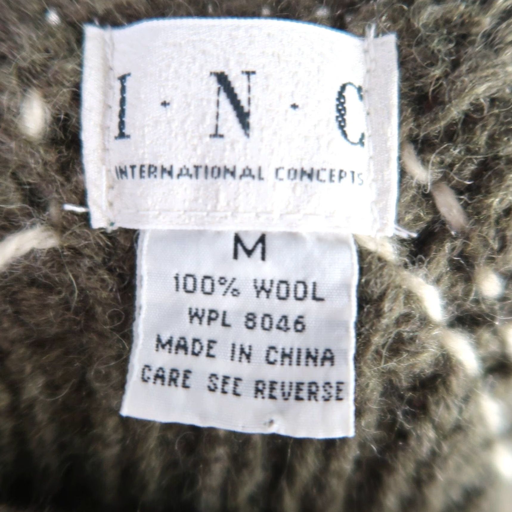 Vintage VINTAGE INC International Concepts Olive Green and Cream Wool Sweater M Size M / US 6-8 / IT 42-44 - 6 Thumbnail