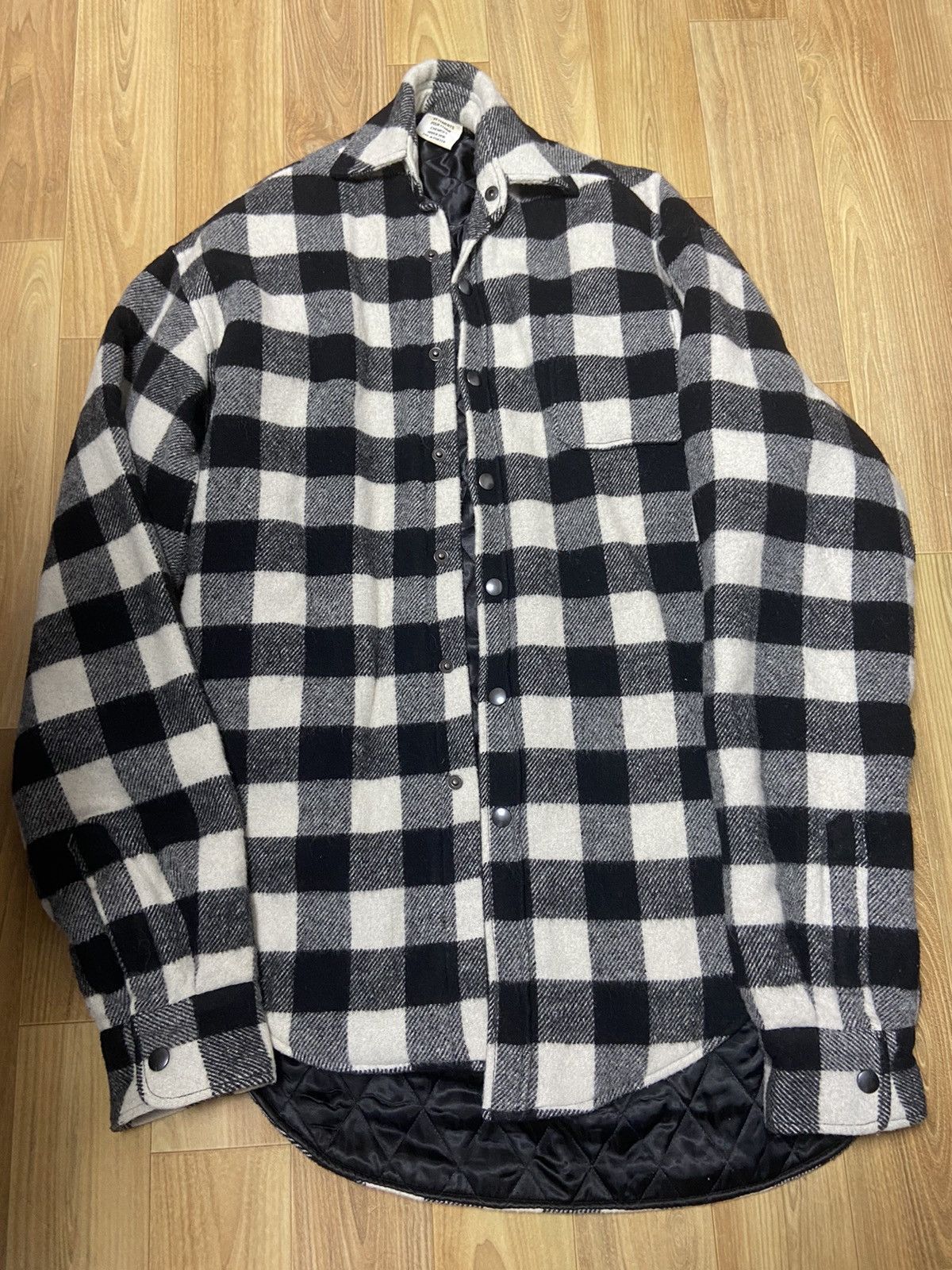 Vetements S Vetements aw15 oversized flannel padded shirt jacket 