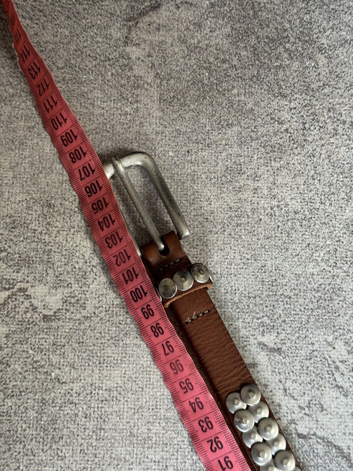 If Six Was Nine Retro Leather metal rhinestones belt Y2K L.G.B. 90s opium Size ONE SIZE - 13 Thumbnail
