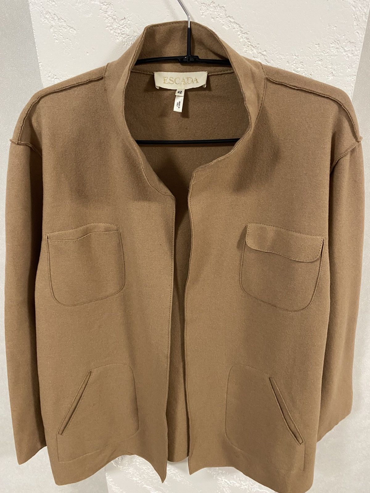 Escada Escada Camel Beige Coat wool and cashmere Jacket Size: 42 Size M / US 6-8 / IT 42-44 - 2 Thumbnail