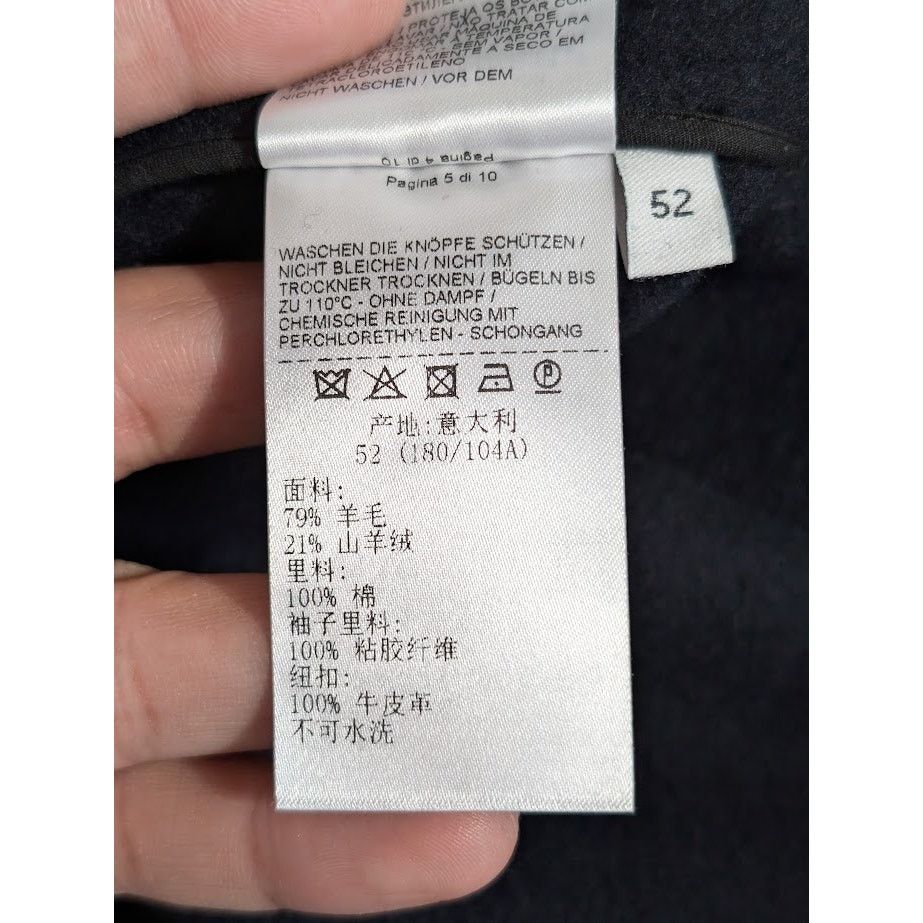 Bottega Veneta o1rshd1 Double Wool Cashmere Coat in Midnight Blue Size US L / EU 52-54 / 3 - 21 Thumbnail