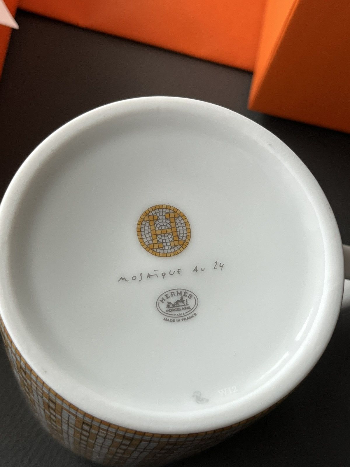 Hermes Hermes Brand New Mosaique 24k Gold Glass Mug Rare Giftable Size ONE SIZE - 20 Thumbnail