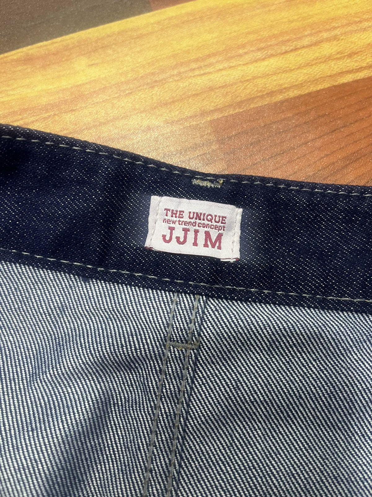 Japanese Brand JJIM Korean Raw Indigo Denim Long Skirt Front Slit Fit Size 26" / US 2 / IT 38 - 7 Thumbnail