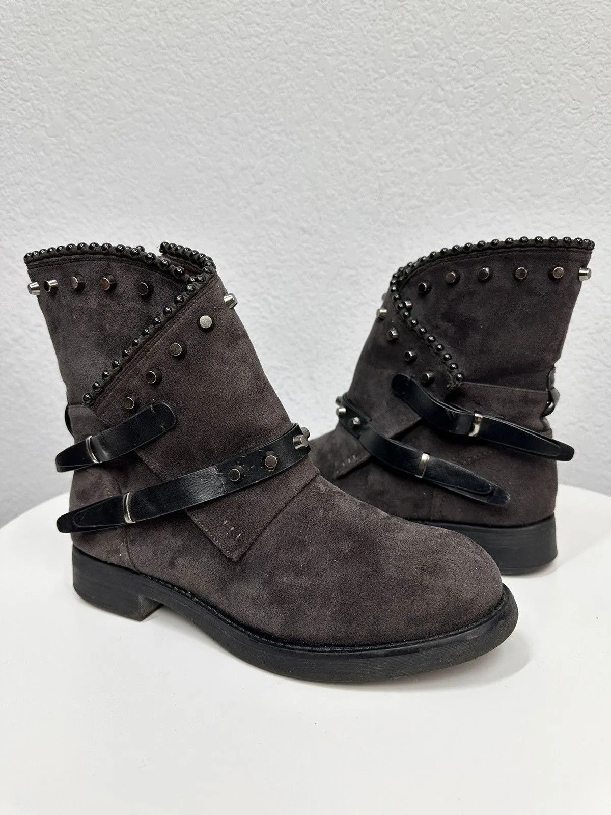 Hedi Slimane Vintage Leather Boots Avant Garde AS 98 Rick Owens Ankle Y2K Size US 7 / EU 40 - 9 Thumbnail