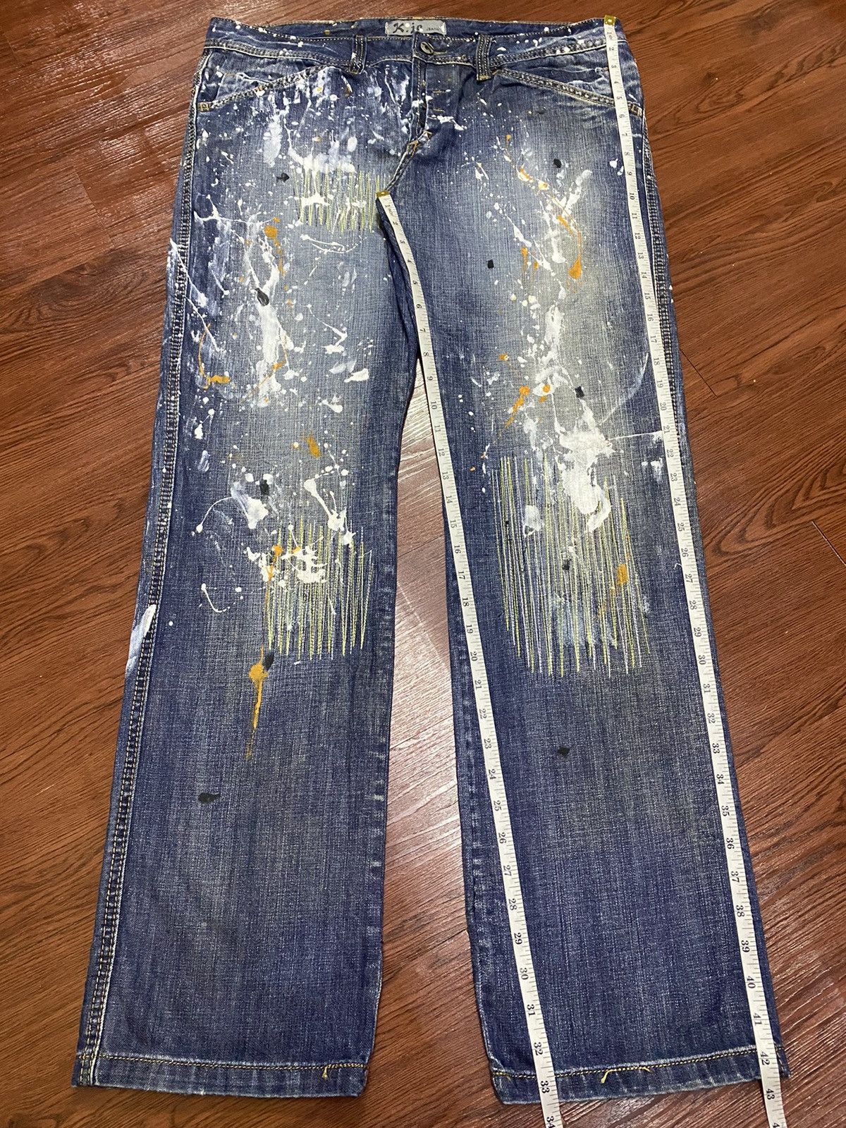 Japanese Brand Vintage Japanese Brands Paint Splatter Jeans Size US 38 / EU 54 - 19 Thumbnail