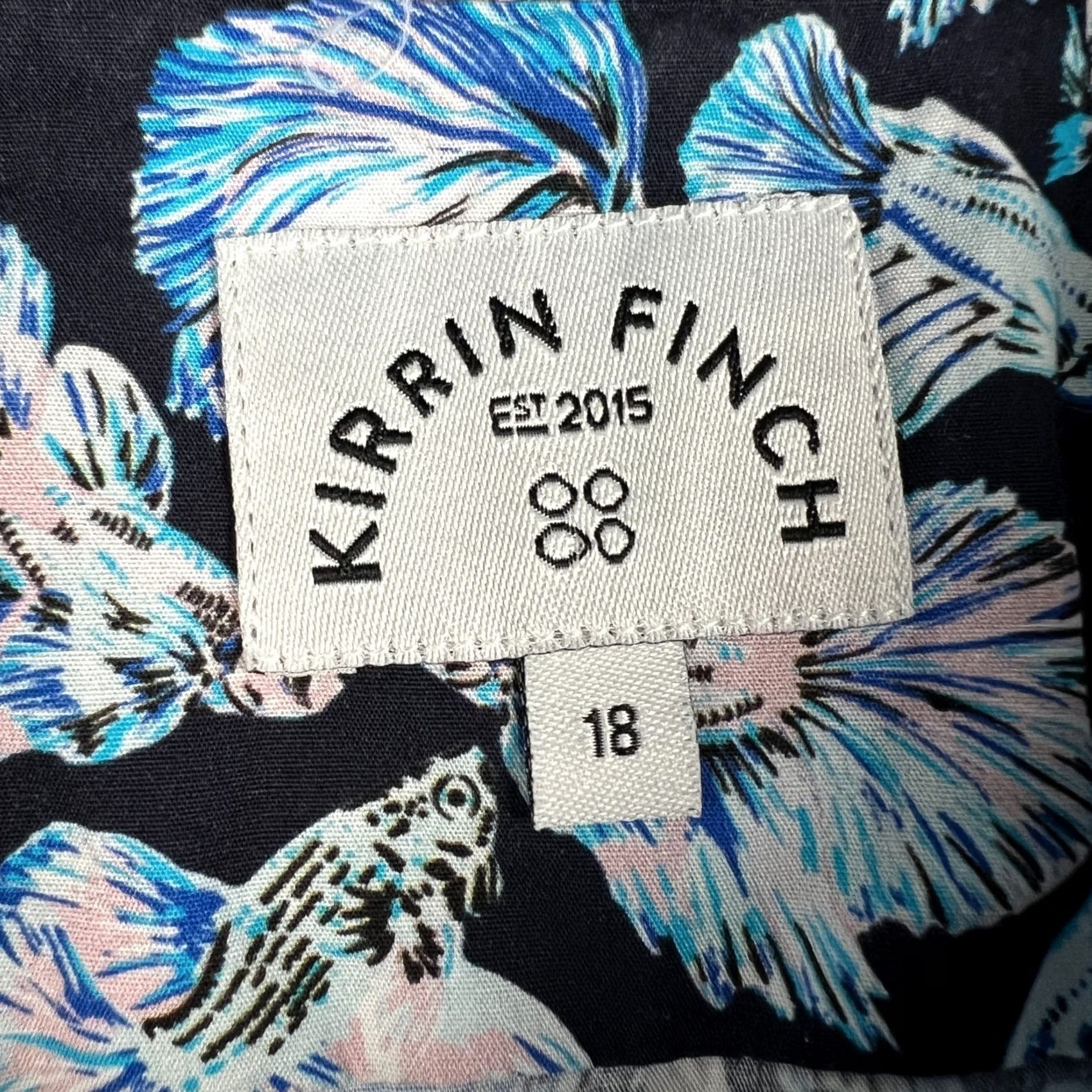 Vintage VINTAGE Kirrin Finch Ray Betta Fish Print Pattern Shirt Womens 18 Androgynous Unisex Button-Up Cotton Blue Short Sleeve Collared Cardigan? Size XXL / US 16-18 / IT 52-54 - 3 Thumbnail