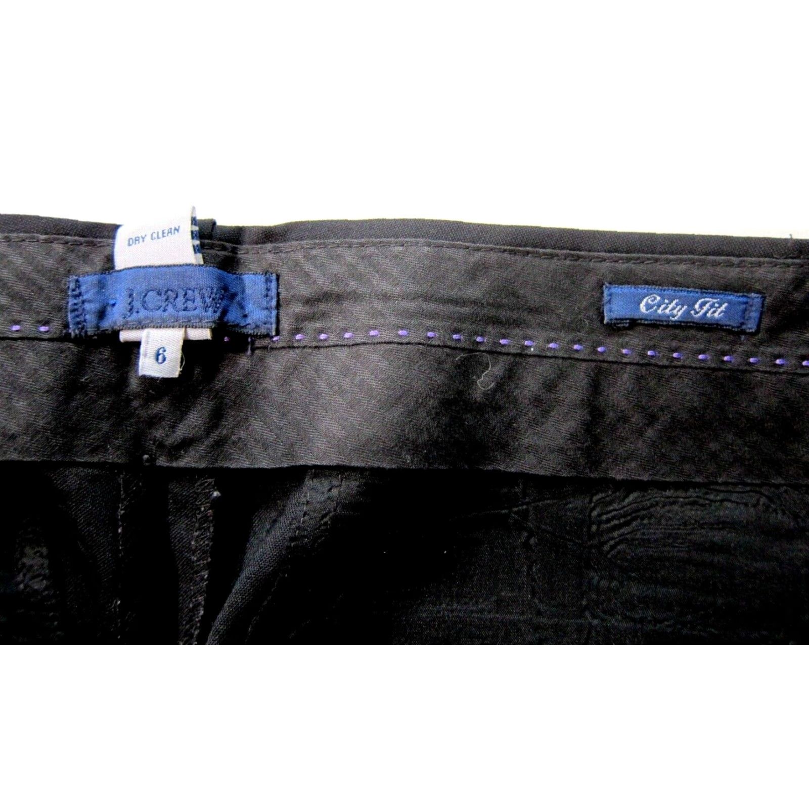J.Crew J.Crew Black Wool Stretch Pleated Casual Pocket Chino City Fit Pant Women 6 Wool Black 80s 90s American Dress Pant Women 6 Size 28" / US 6 / IT 42 - 3 Thumbnail
