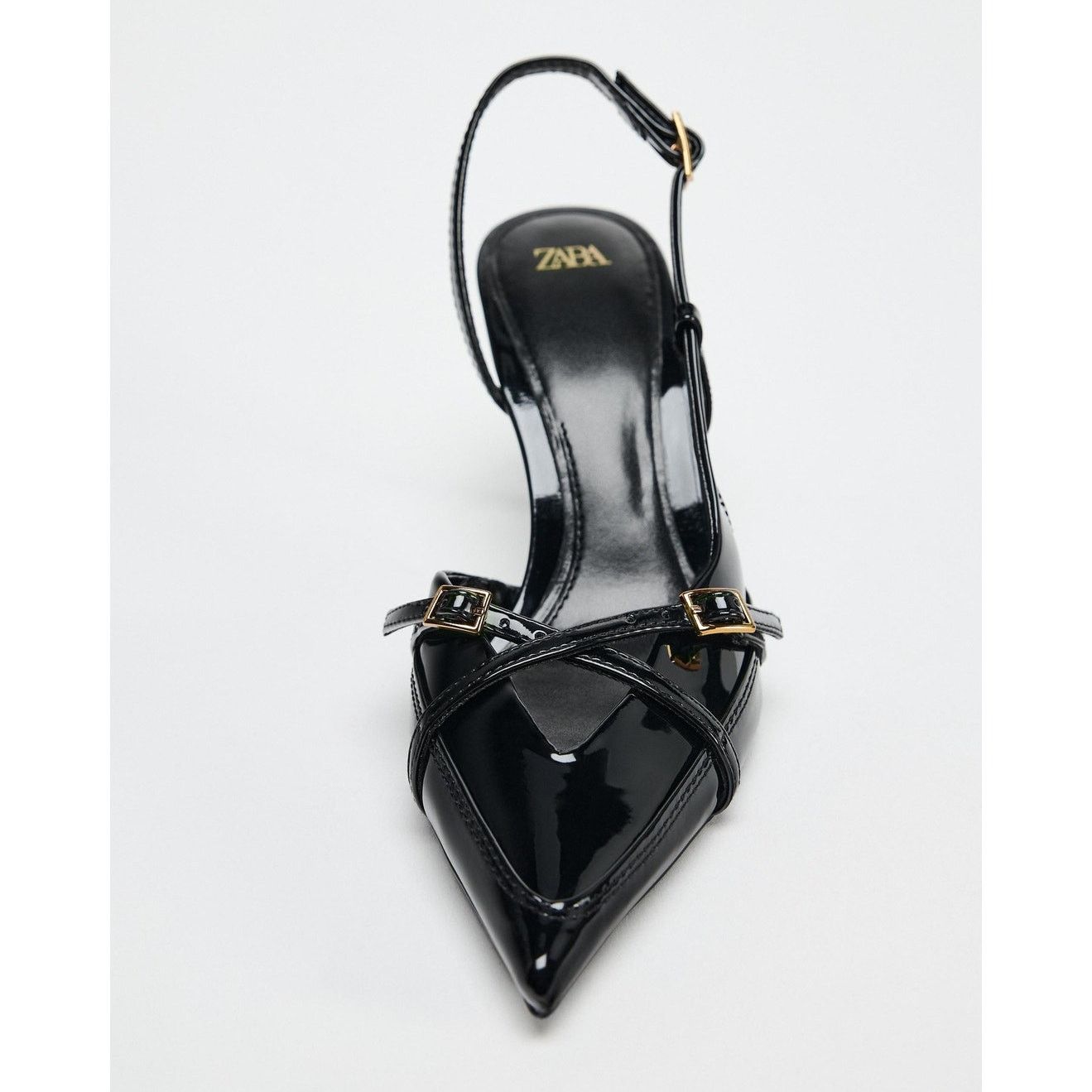 Zara Zara Black Pointed Toe Slingback Heels NWT Size US 7.5 / IT 37.5 - 17 Thumbnail