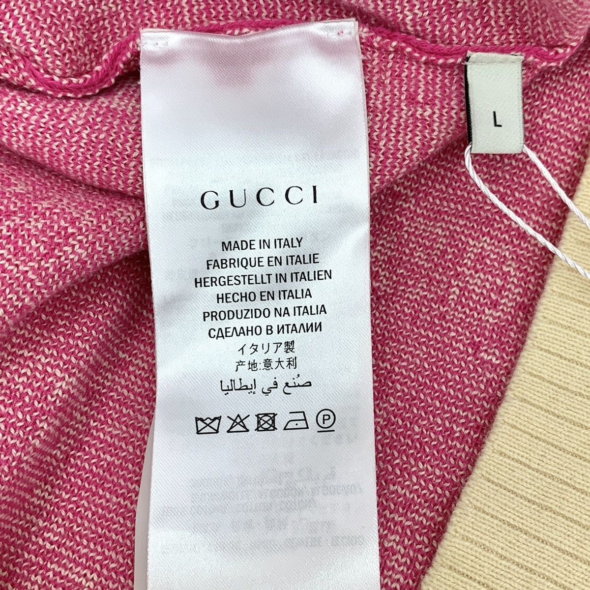 Gucci Gucci Pink Logo Jacquard All Over Print Cardigan Jacket Size L / US 10 / IT 46 - 6 Thumbnail